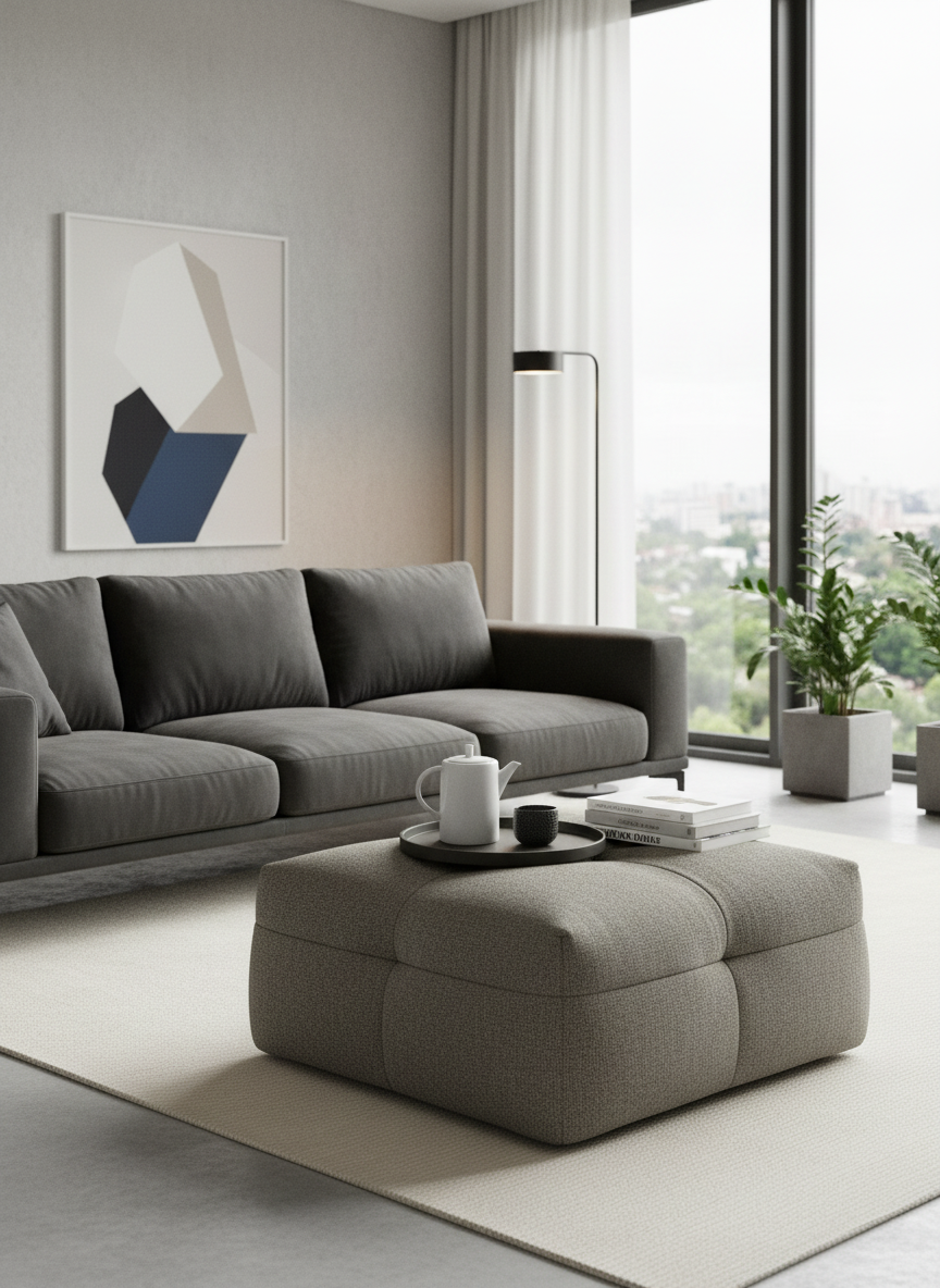 Pouf ASTANA taupe homa home