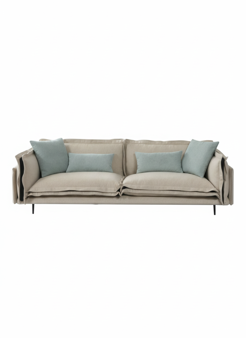 Canapé AMSTERDAM Beige 260cm homa home
