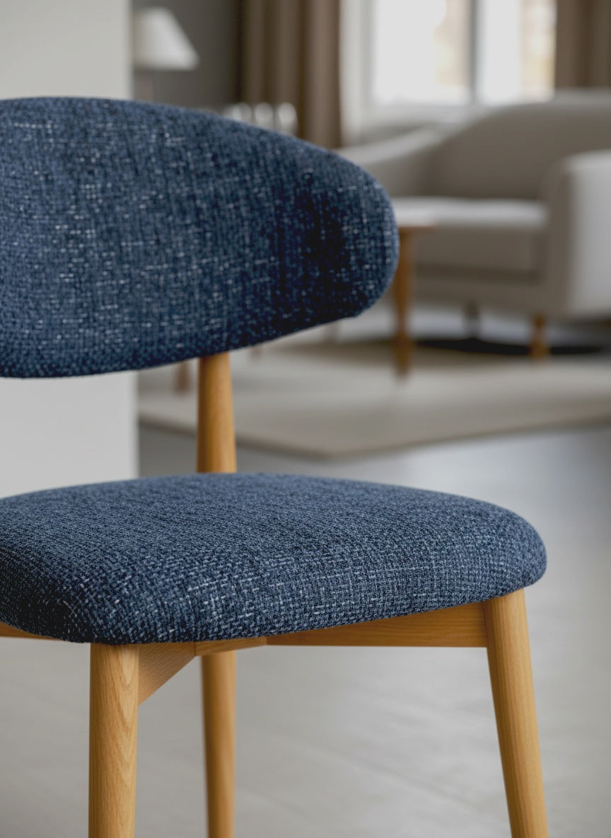 Chaise Jaspe Naturel & Bleu L'Empreinte
