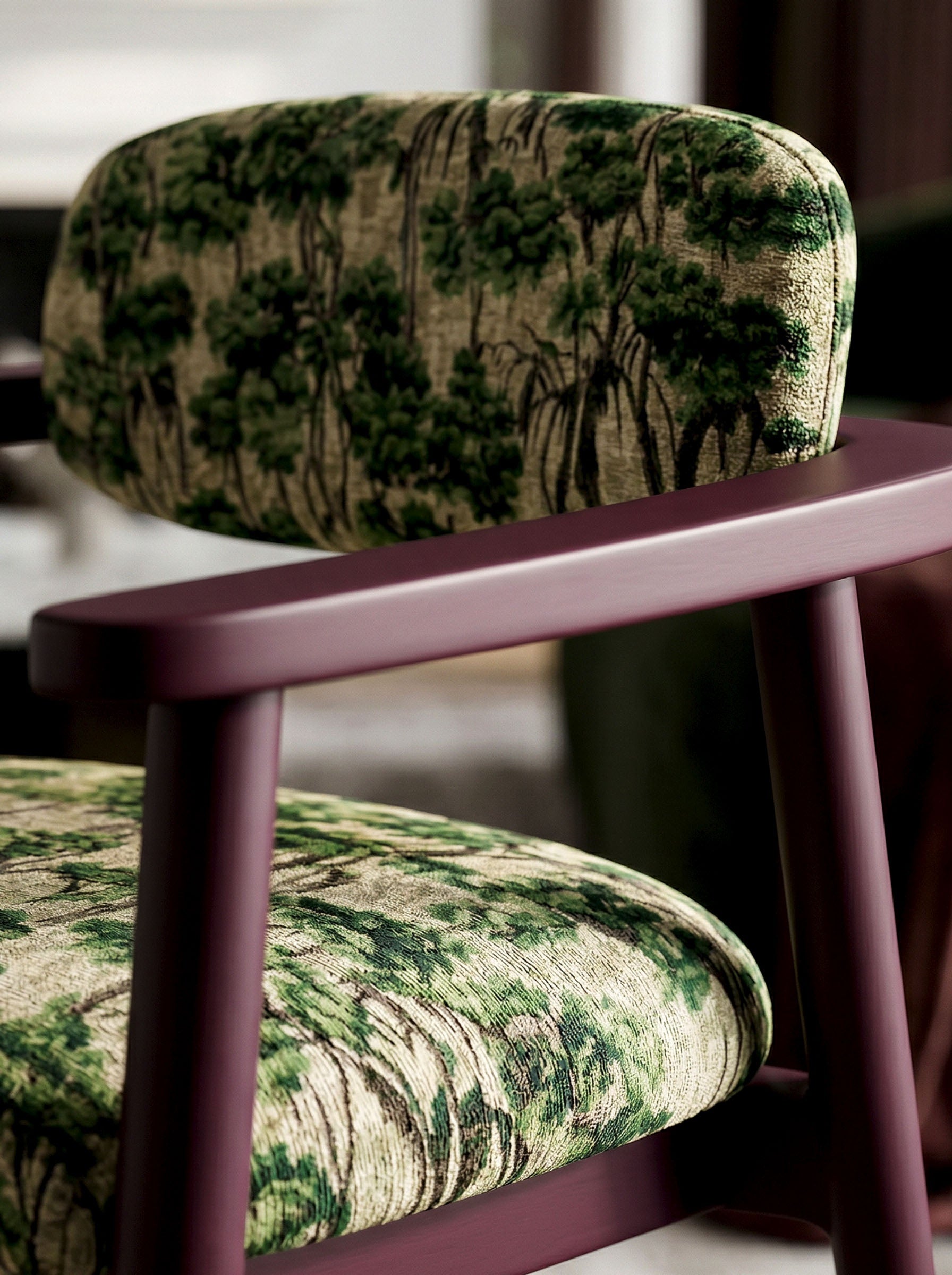 Chaise FOREST rouge grenat