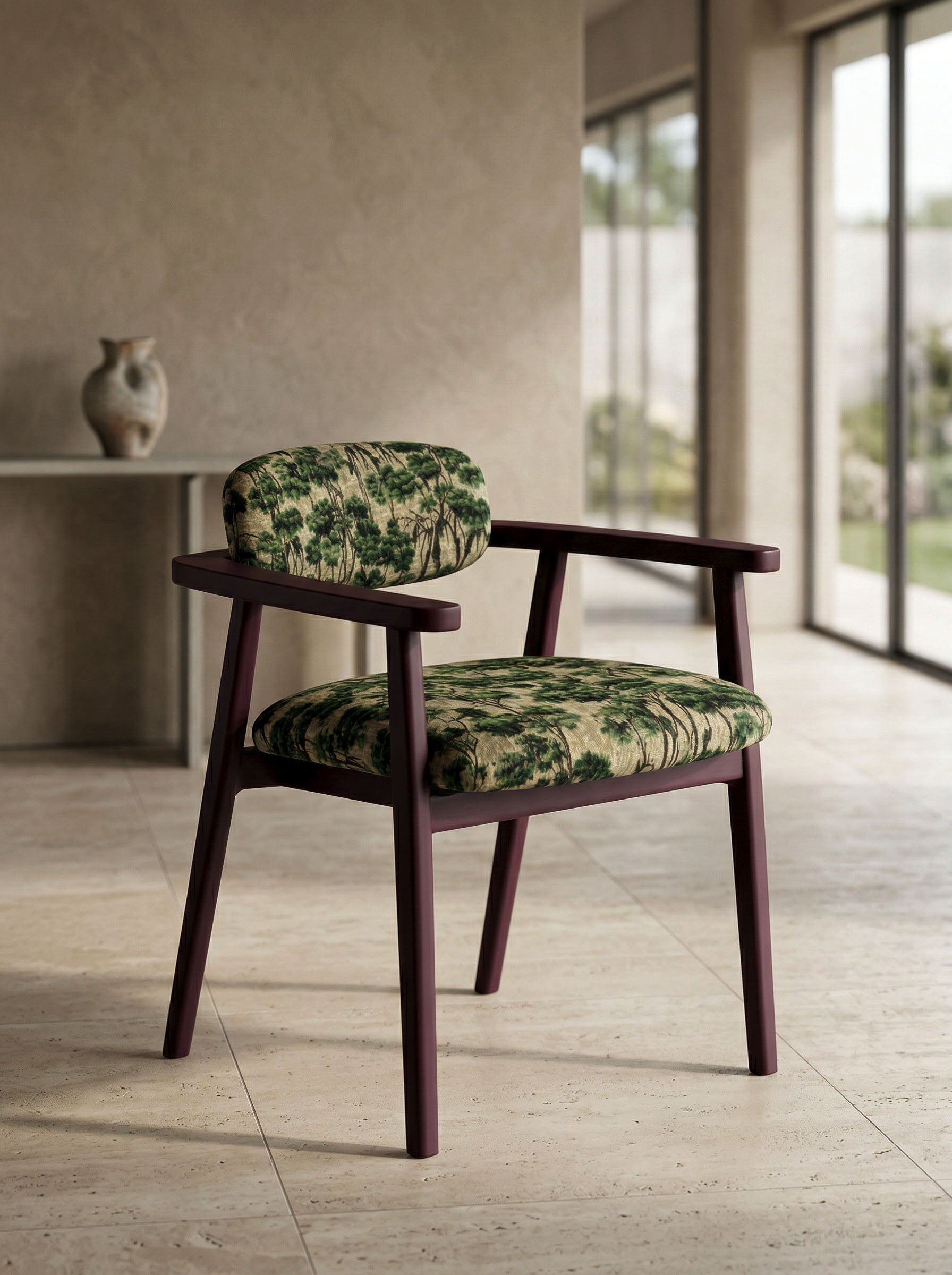 Chaise FOREST rouge grenat