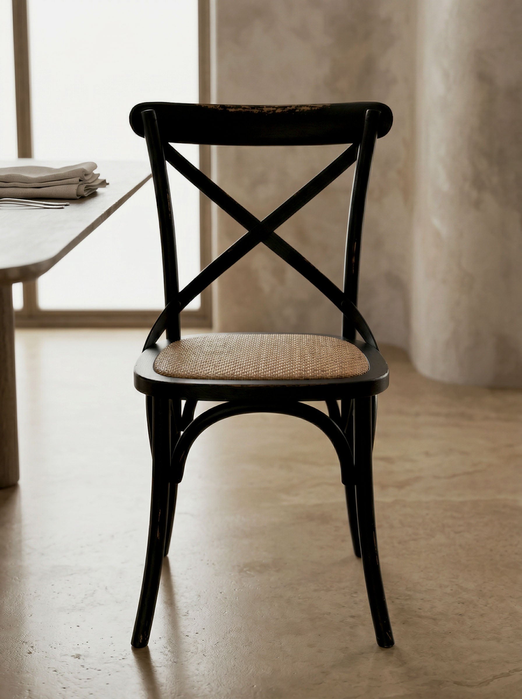 Chaise bistrot Cassidy black antique homa home