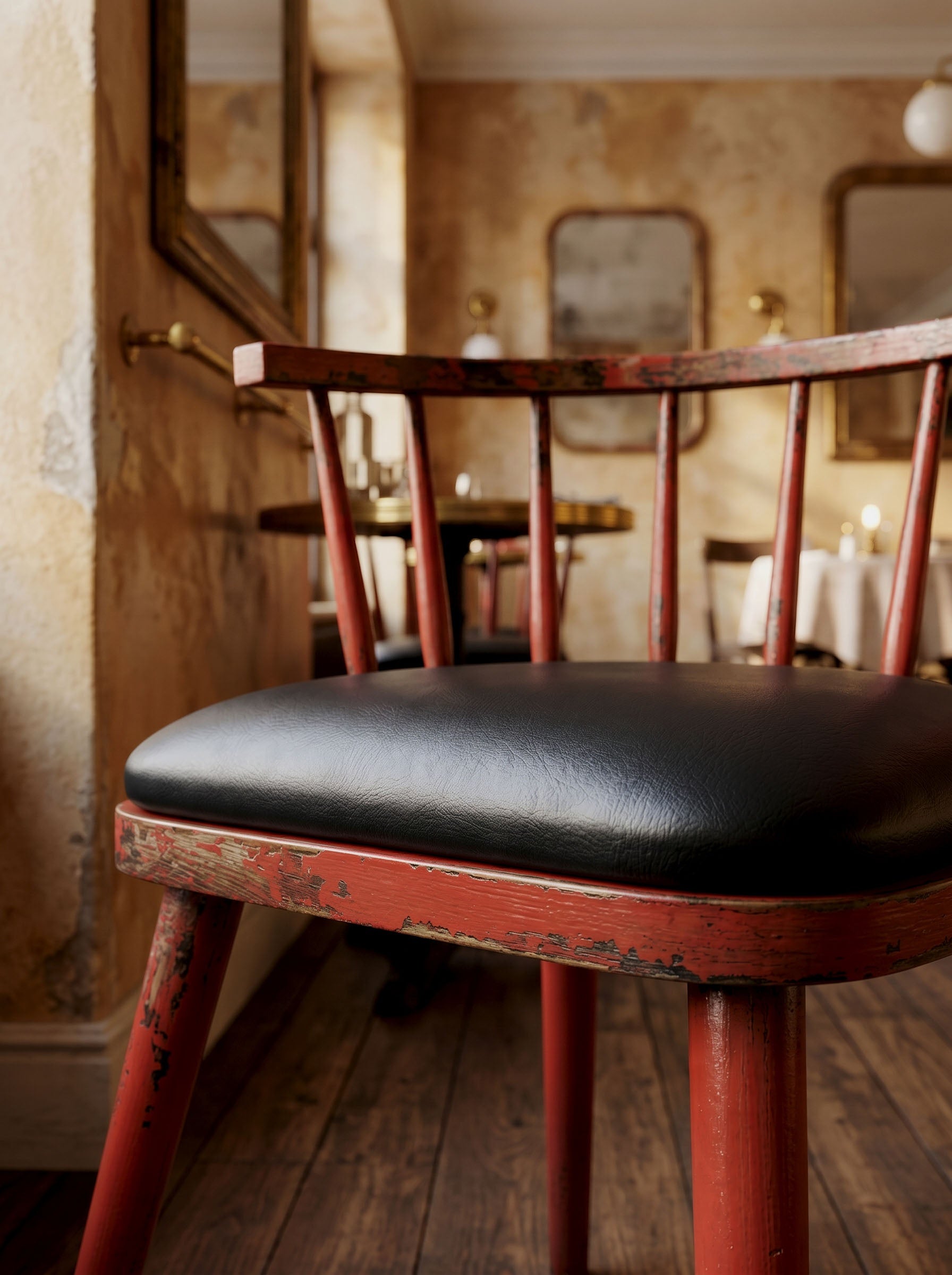 Chaise bistrot London rouge homa home