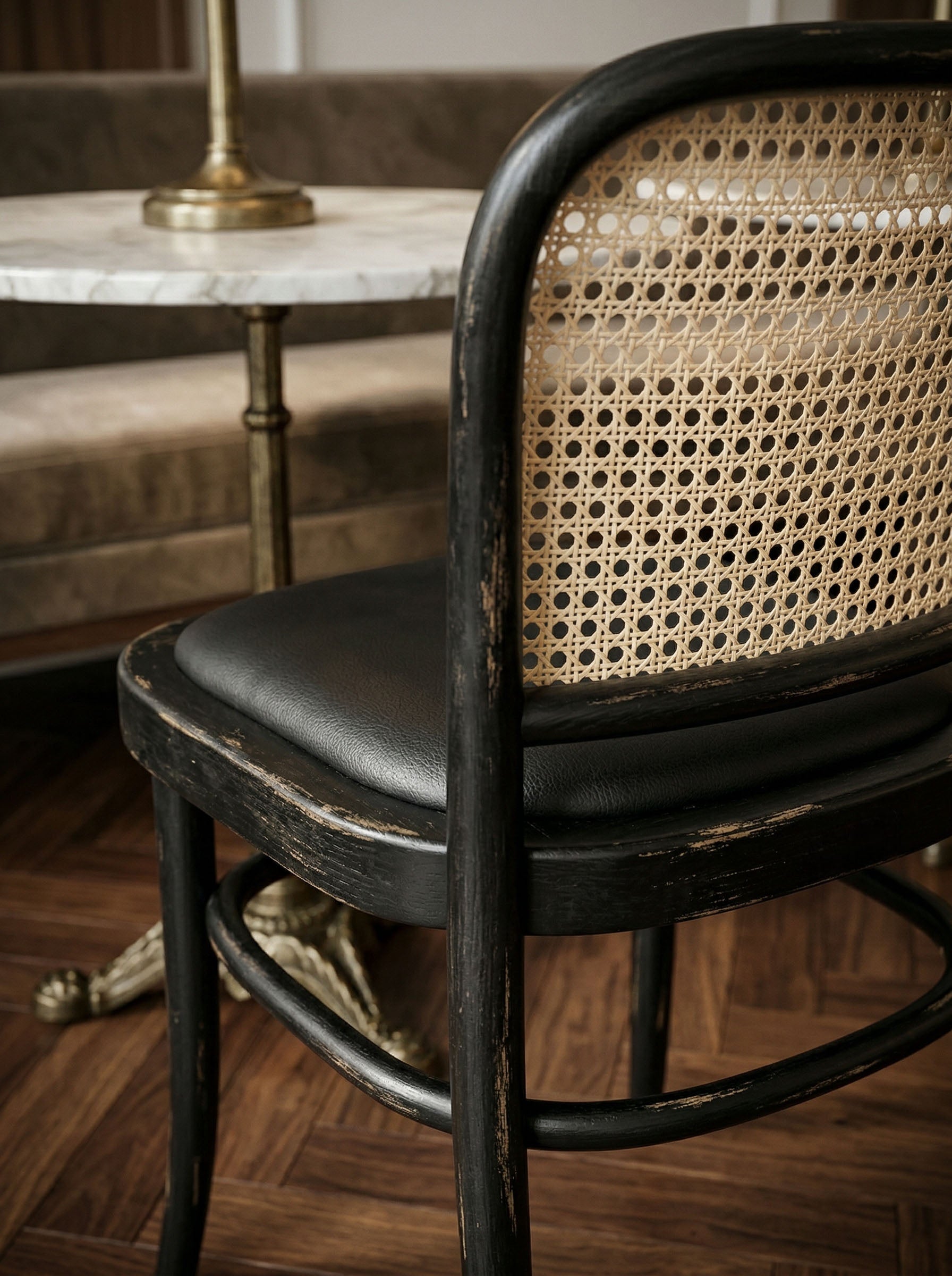 Chaise Cannage Cassidy Black Antique homa home