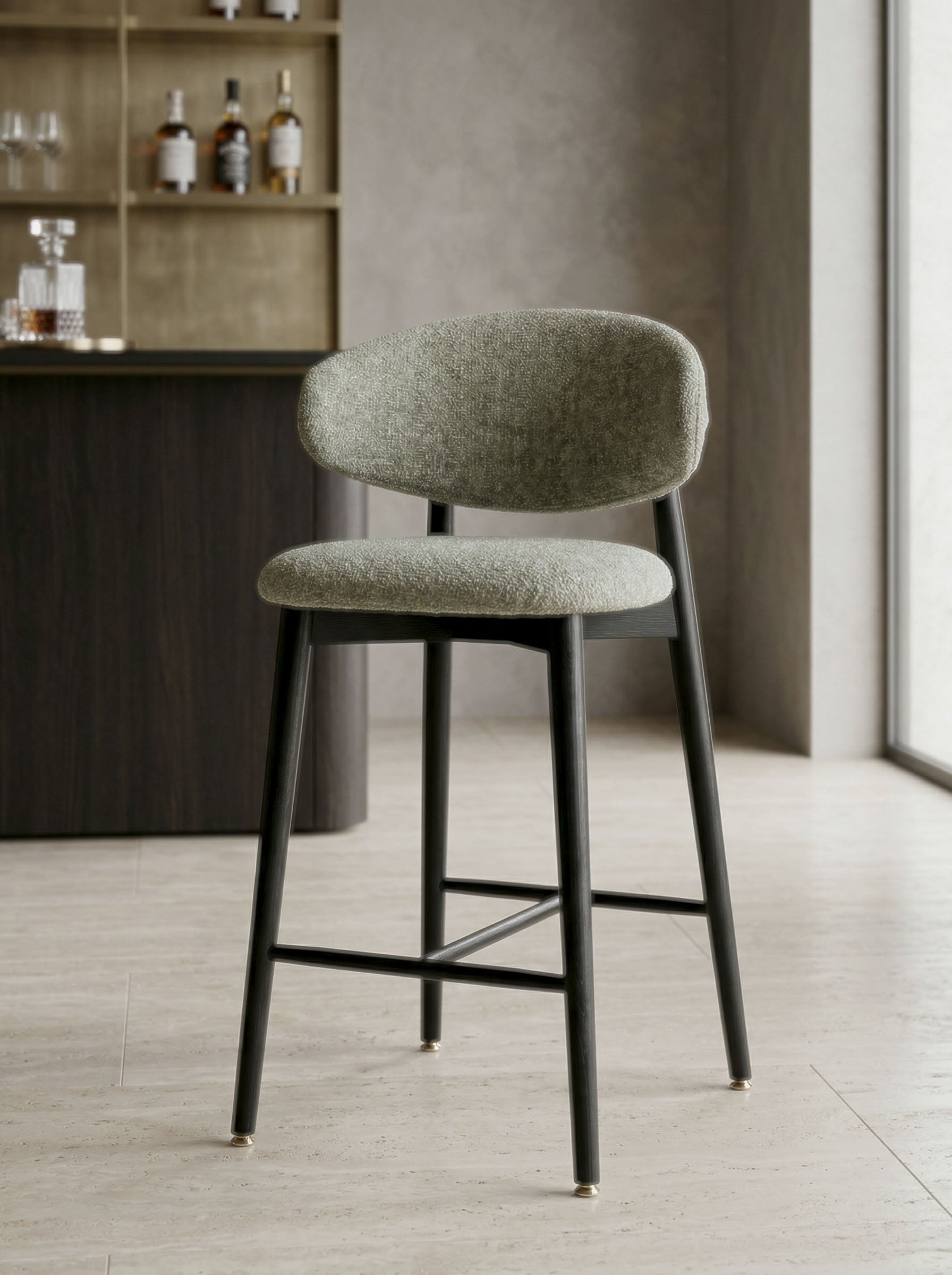 Tabouret JASPE Black & Green L'Empreinte