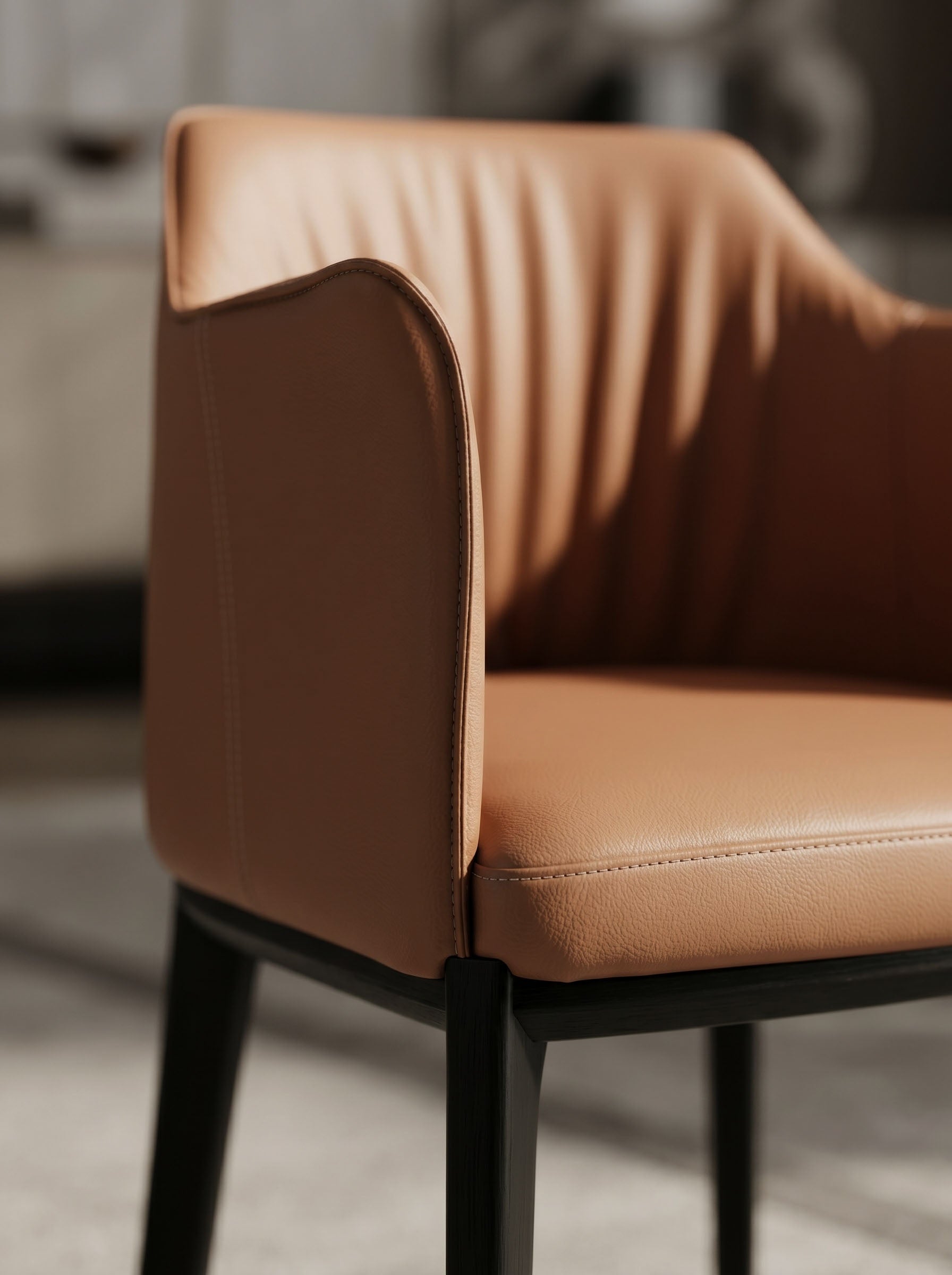 Fauteuil bridge camel L'Empreinte