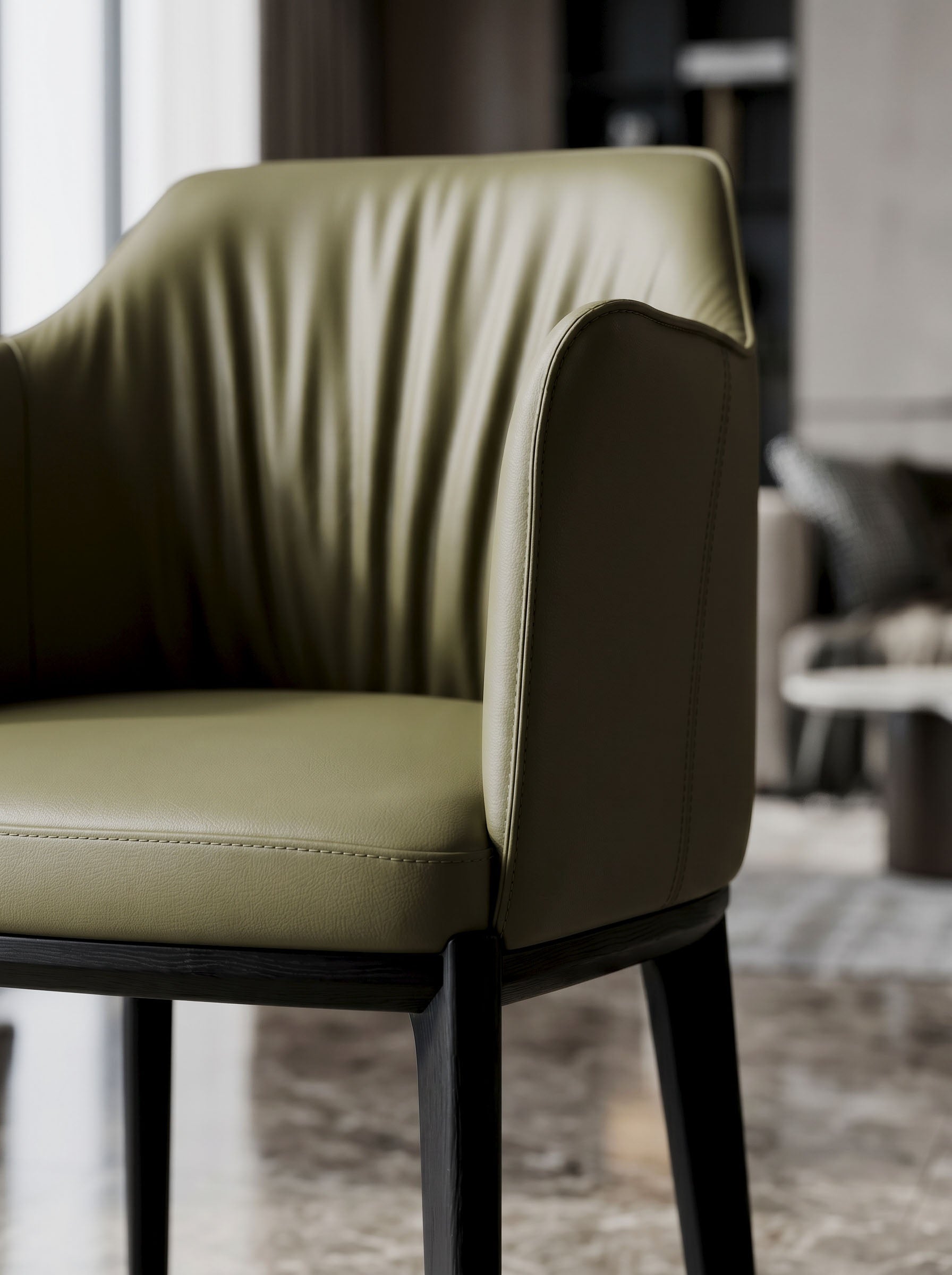 Fauteuil bridge kaki homa home