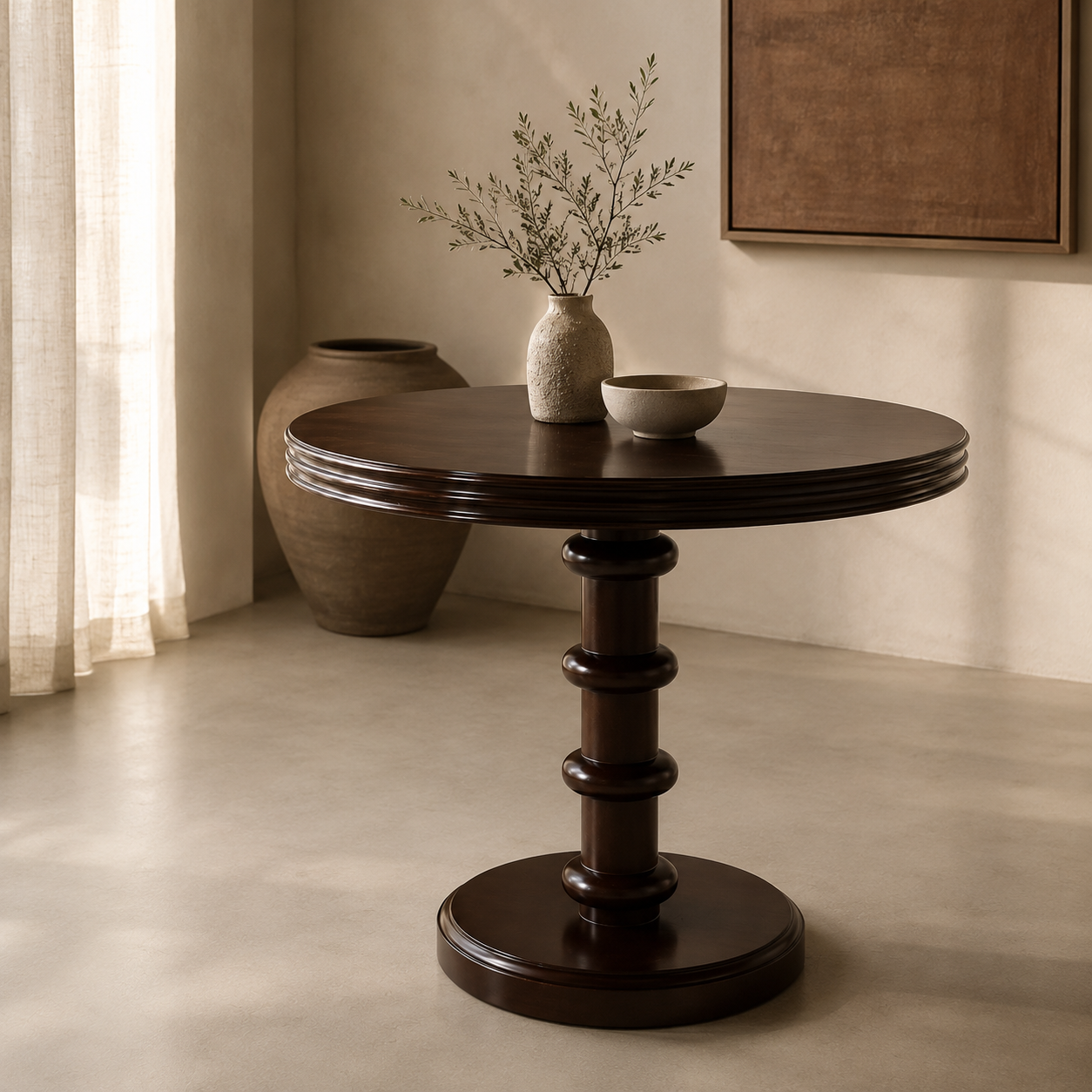 Table ronde Perla Acajou homa home