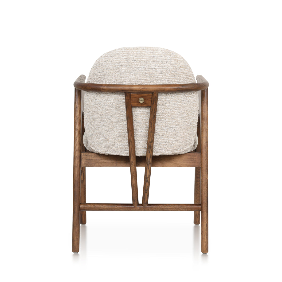 Chaise BOWIE noyer & tissu crème homa home
