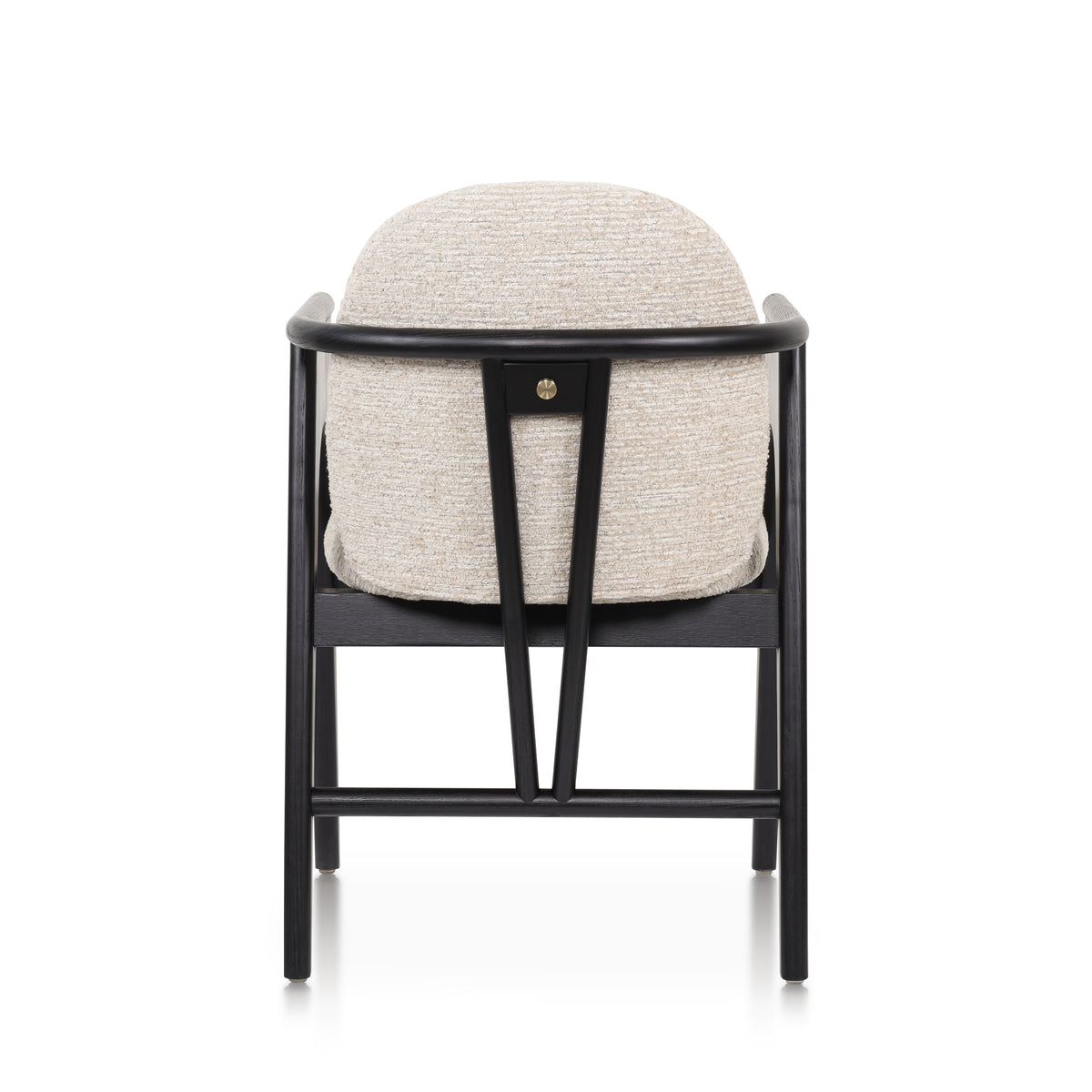 Chaise BOWIE noir & tissu crème homa home