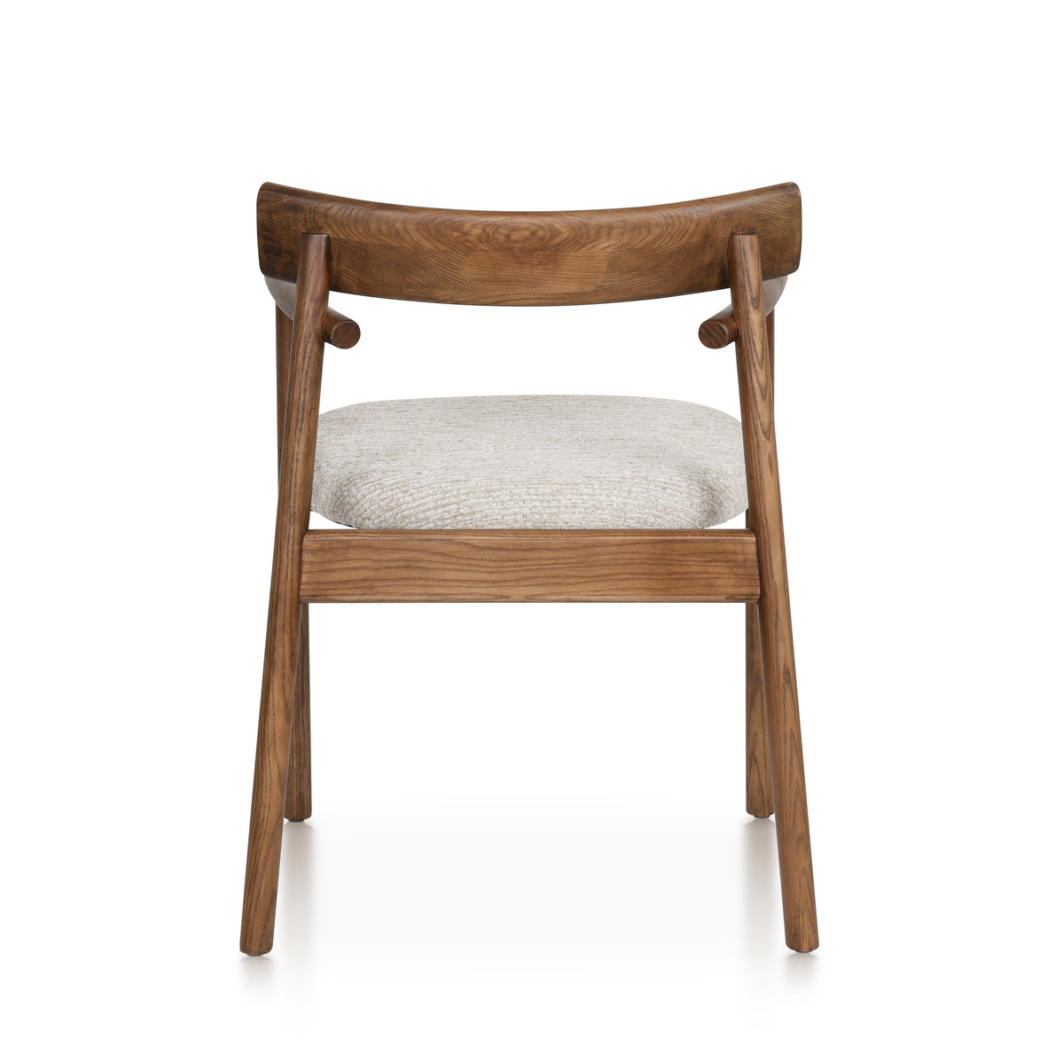 Chaise GAIA teinte noyer & tissu crème homa home