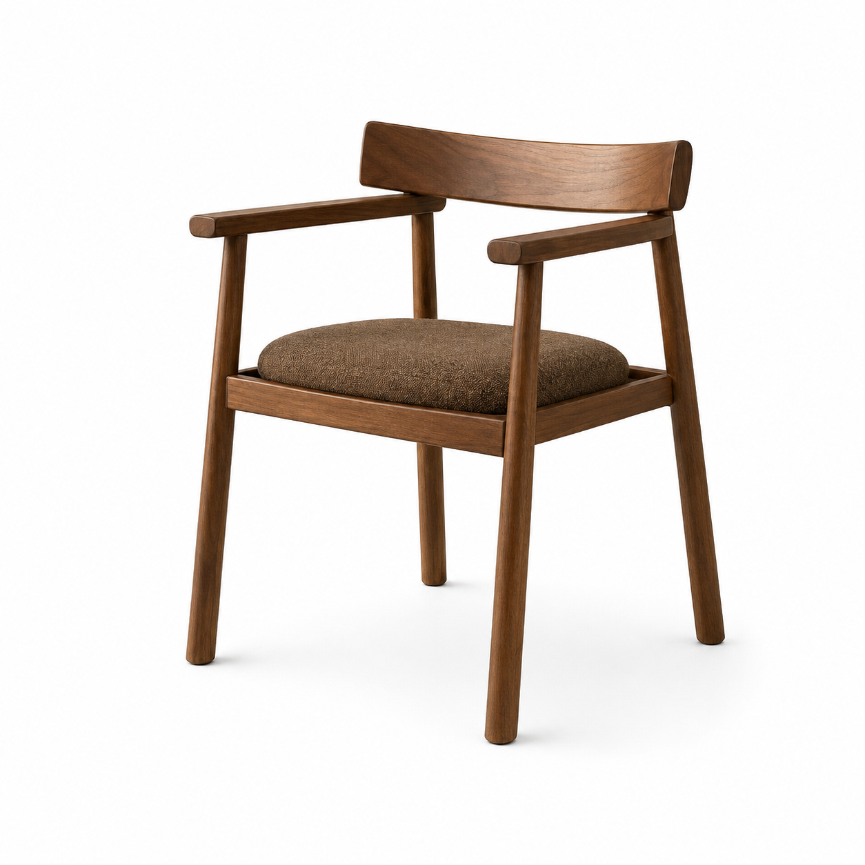 Chaise GAIA teinte noyer et tissu marron homa home