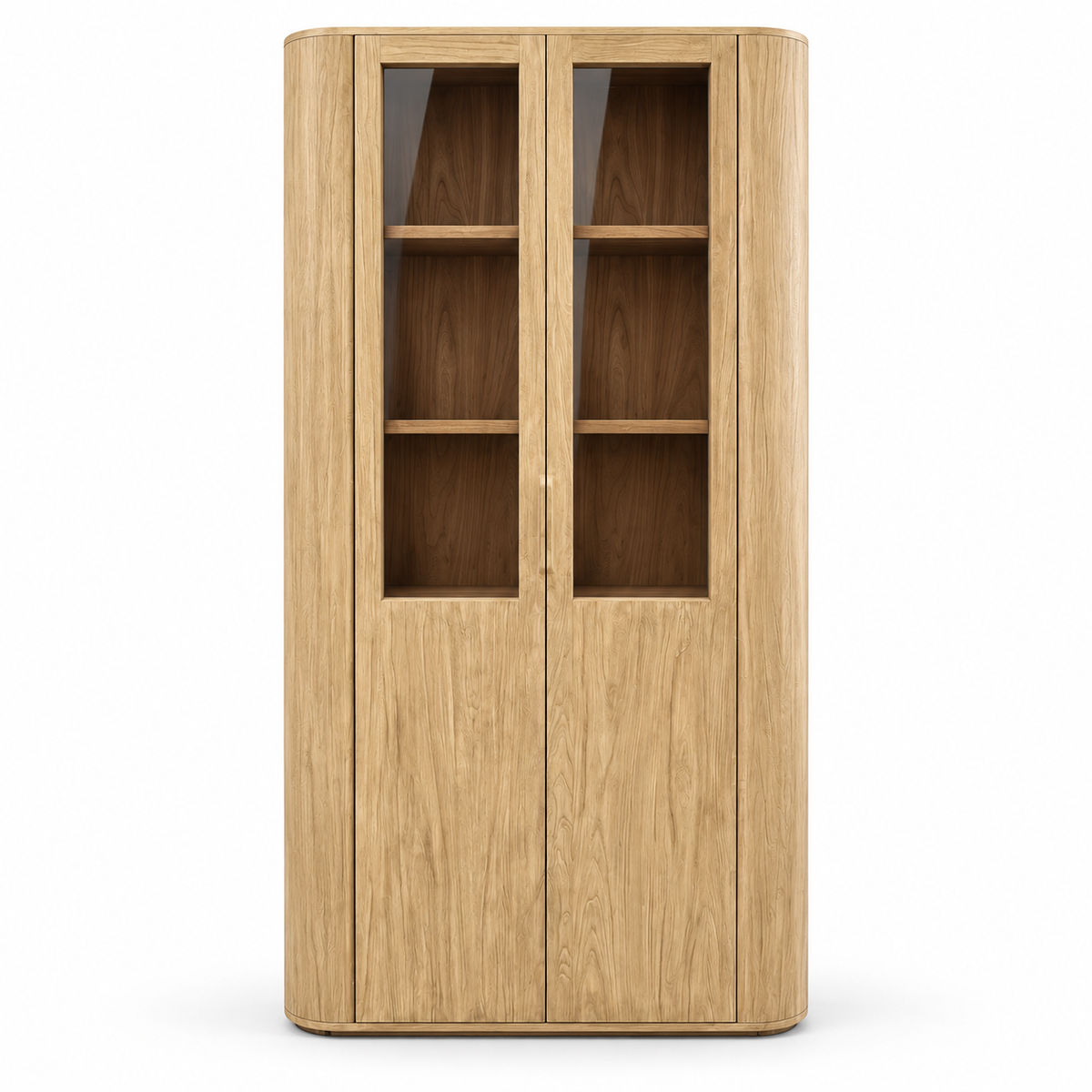 Armoire vitrée OSAKA en orme naturel Homa Home