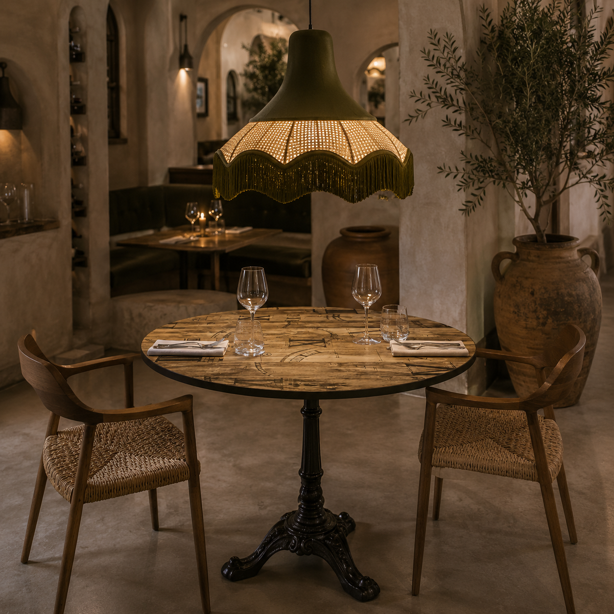 Plateau de table rond mélamine homa home