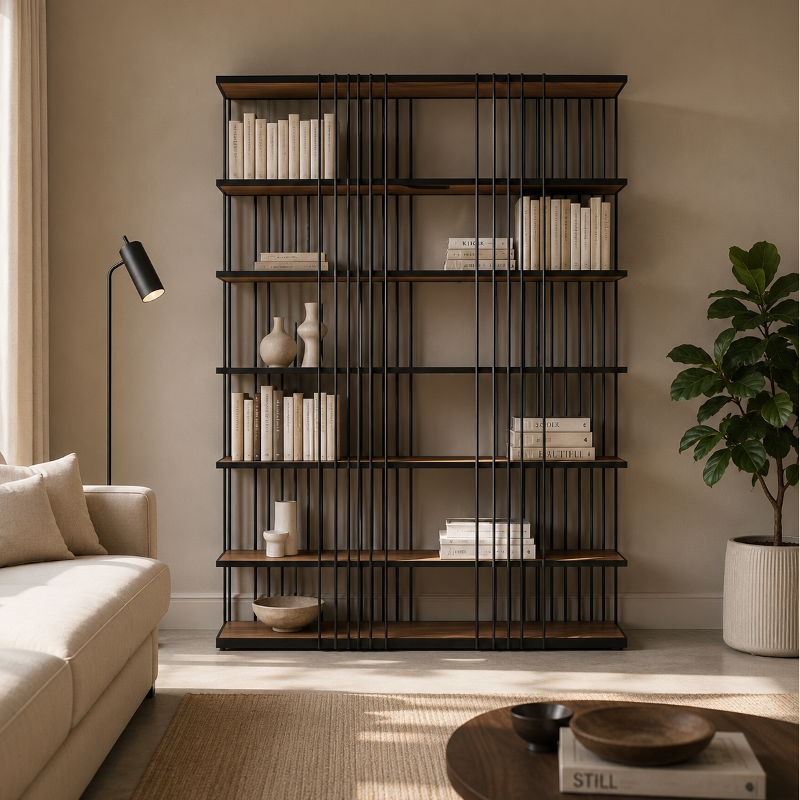 Bibliothèque Barres noires homa home