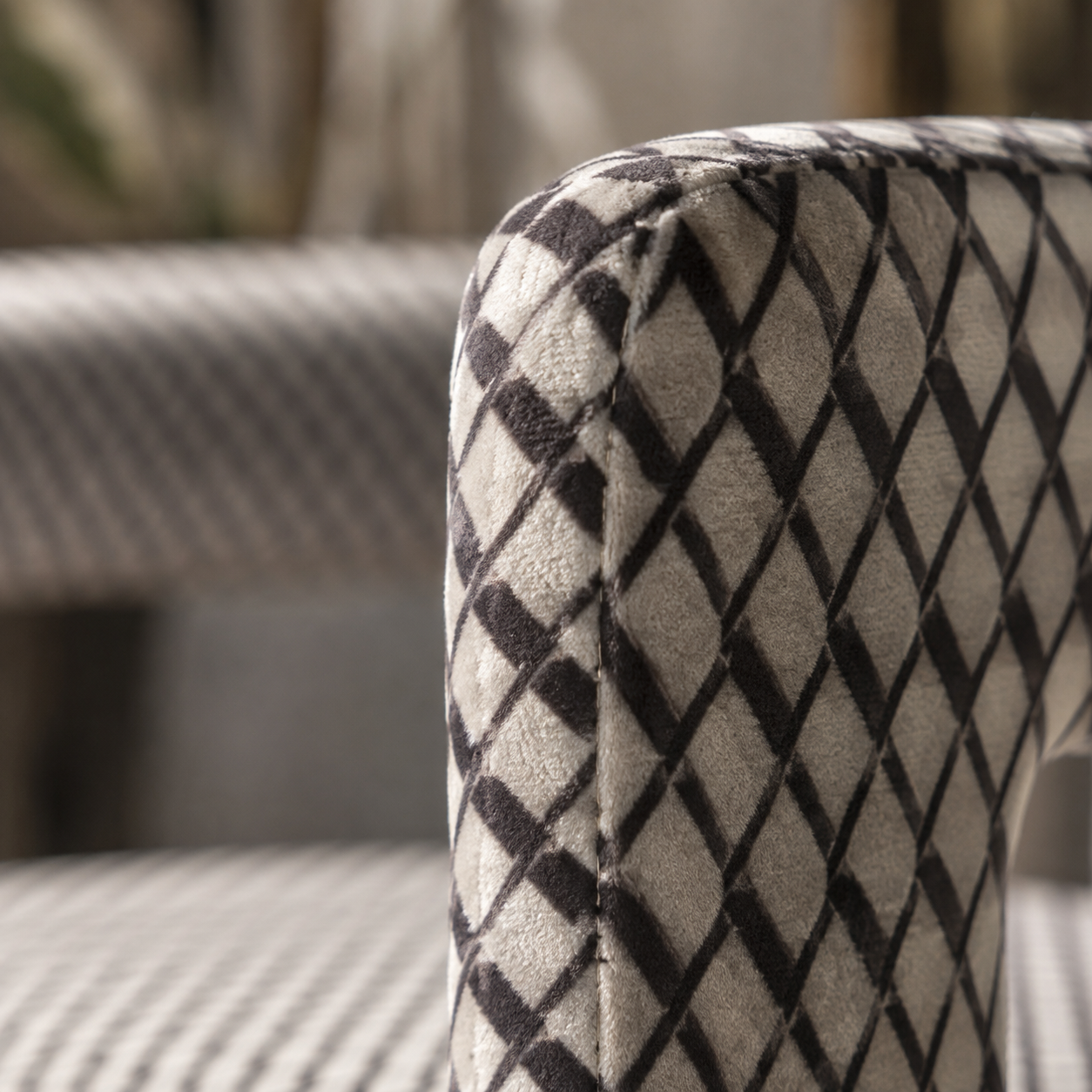 Chaise Liam Imprimé Brun homa home