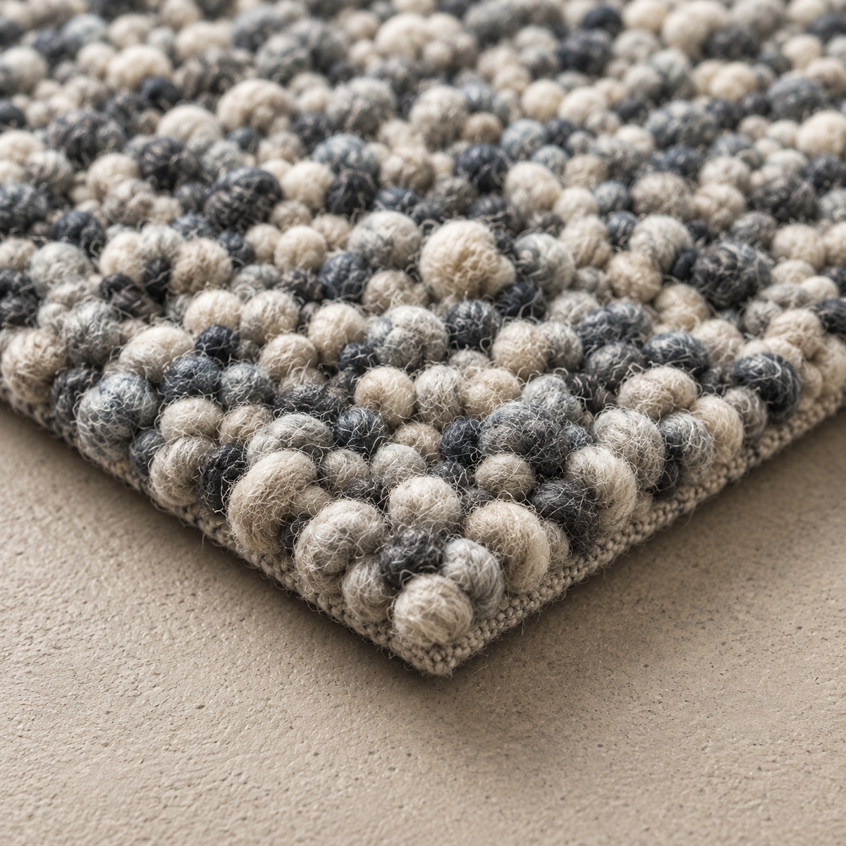 Tapis bouclette bleu Homa Home