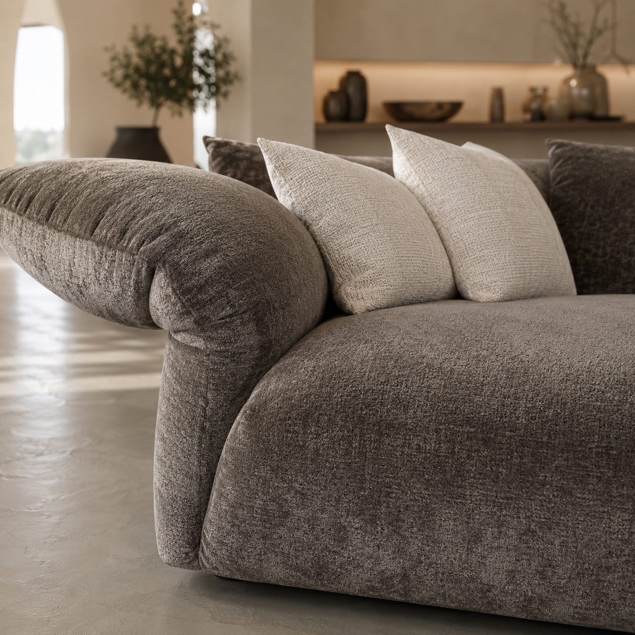 Canapé Boston  Gris Taupe homa home