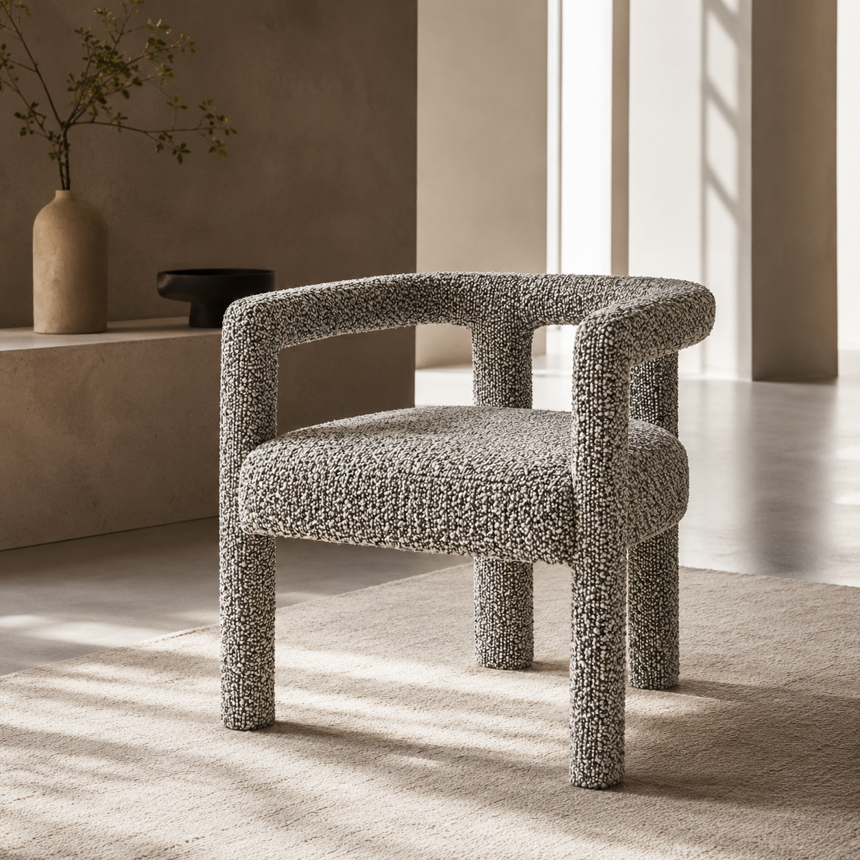 Chaise Liam Bouclette Chiné homa home
