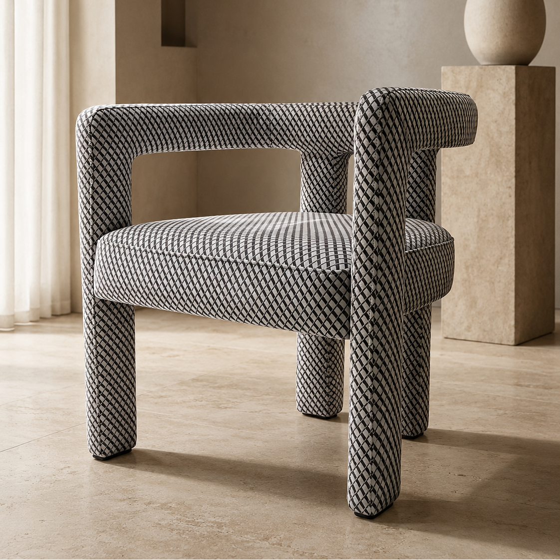 Chaise Liam Imprimé Brun homa home