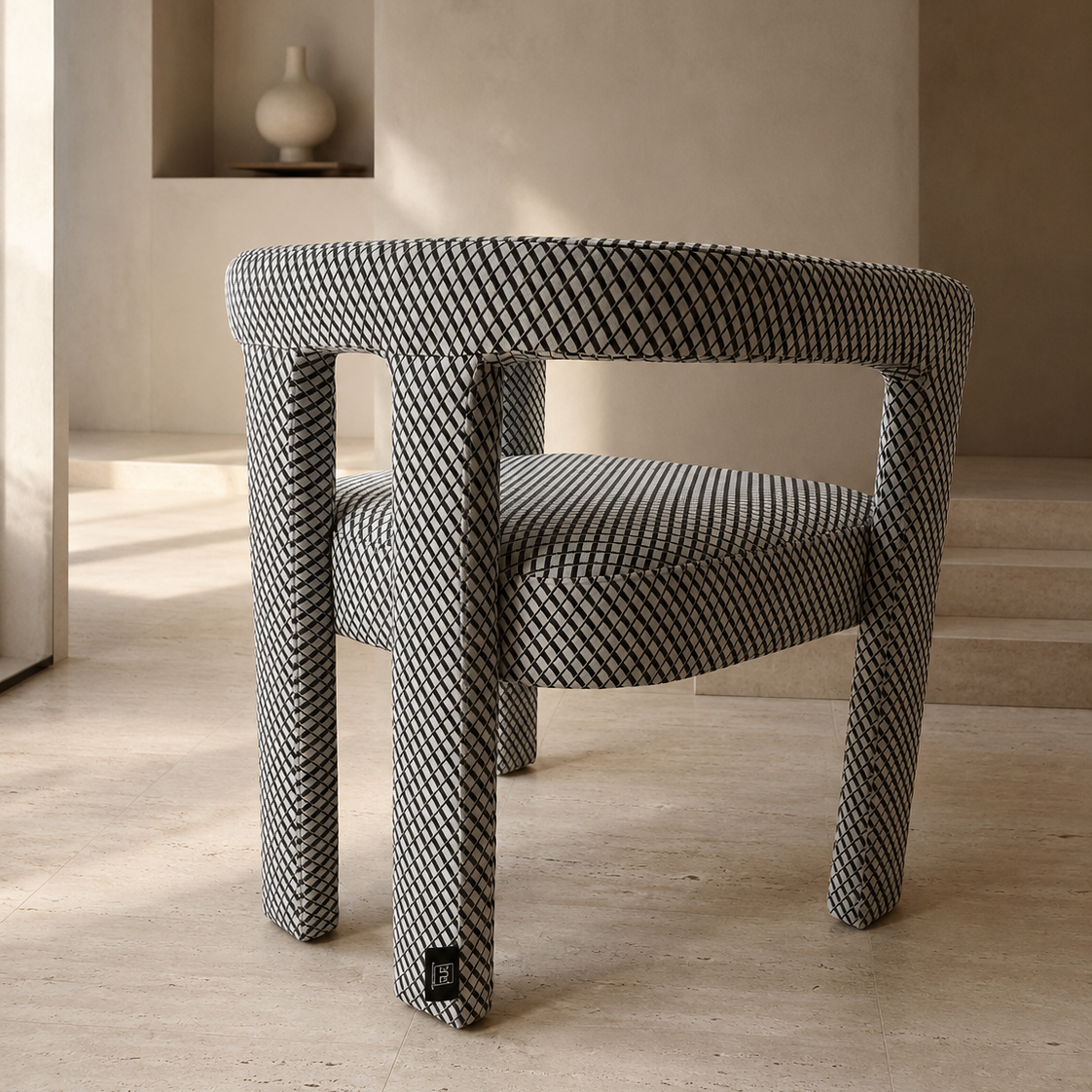 Chaise Liam Imprimé Brun homa home