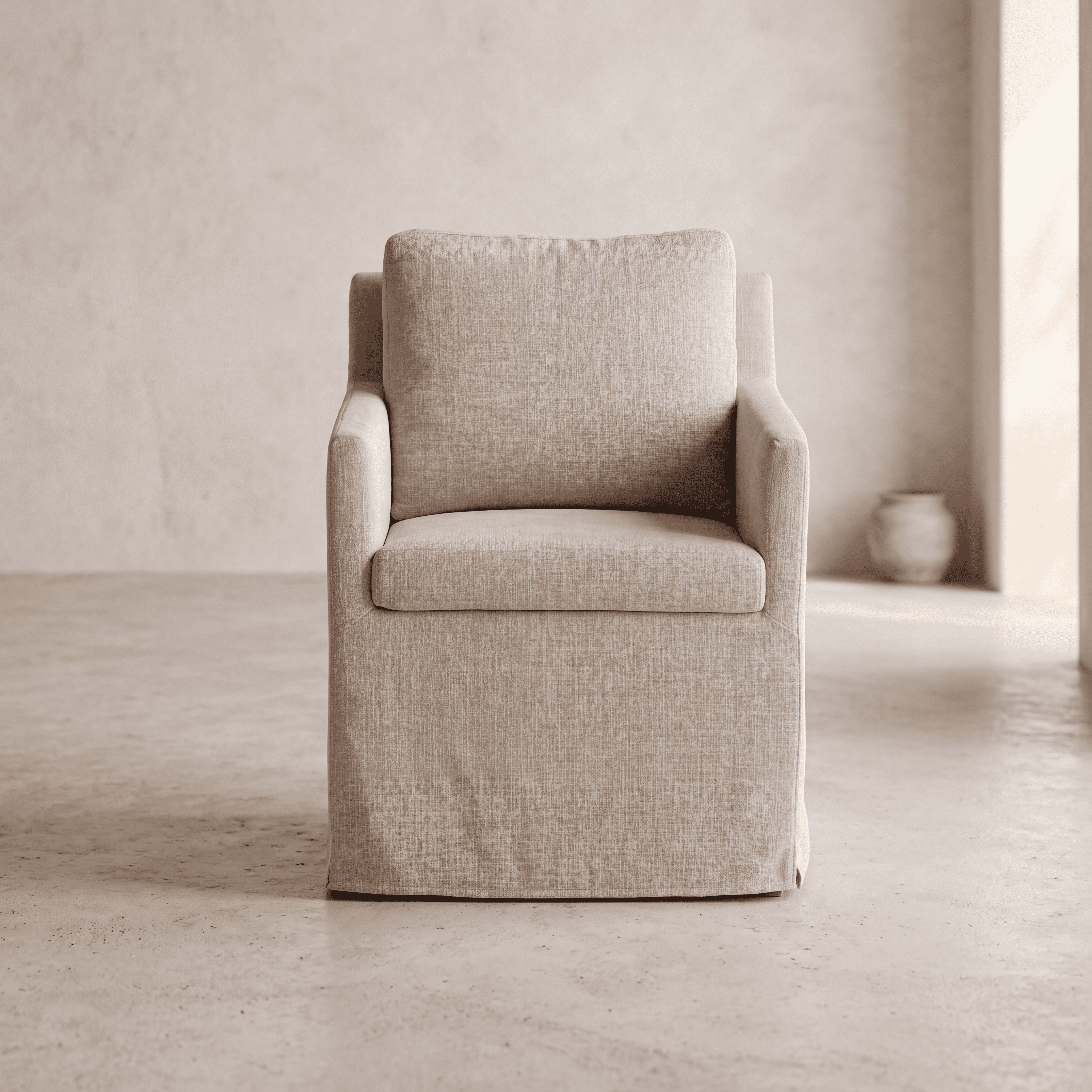 Fauteuil CARMEL Lin Beige Homa Home