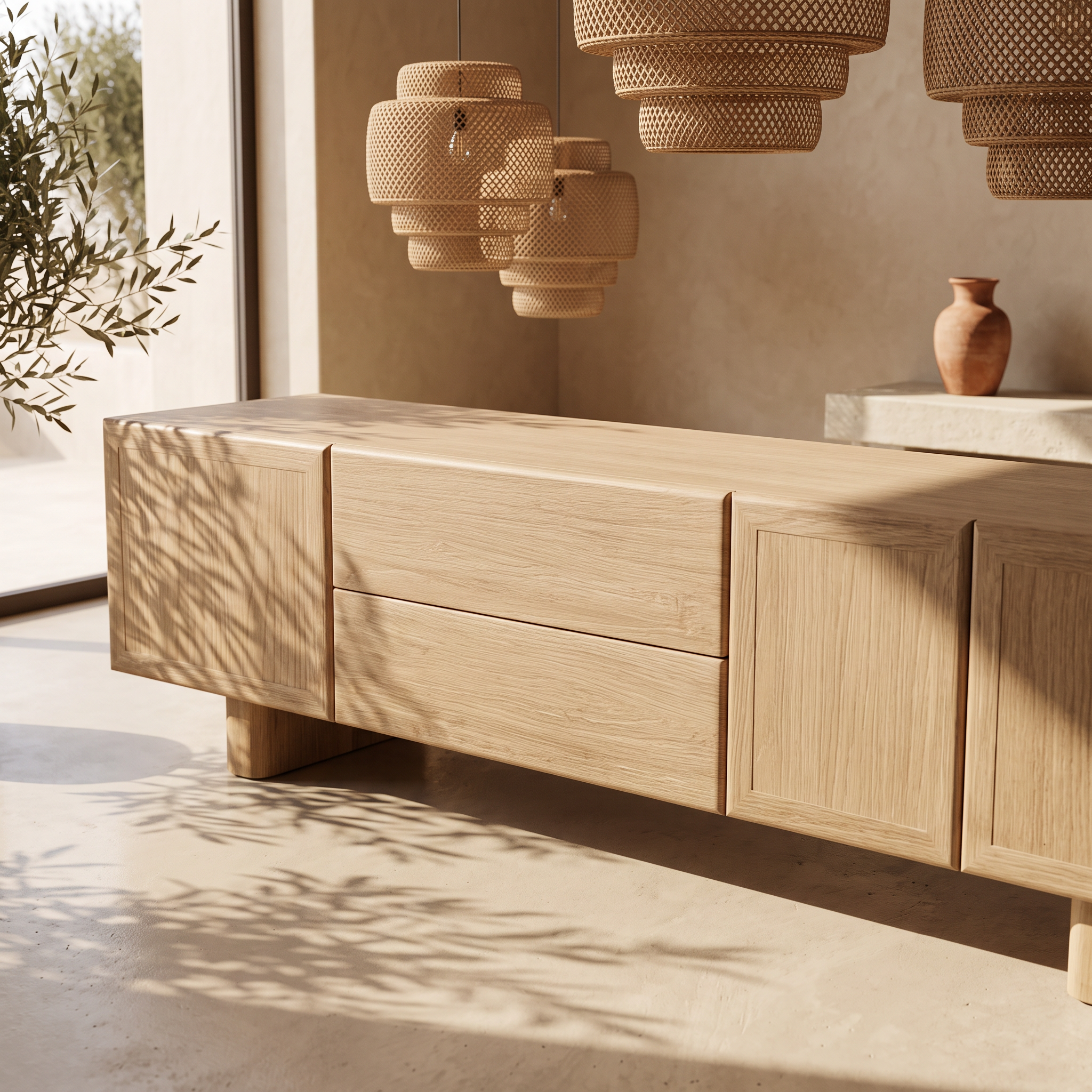 Meuble TV Ormea en orme recyclé 200 cm homa home