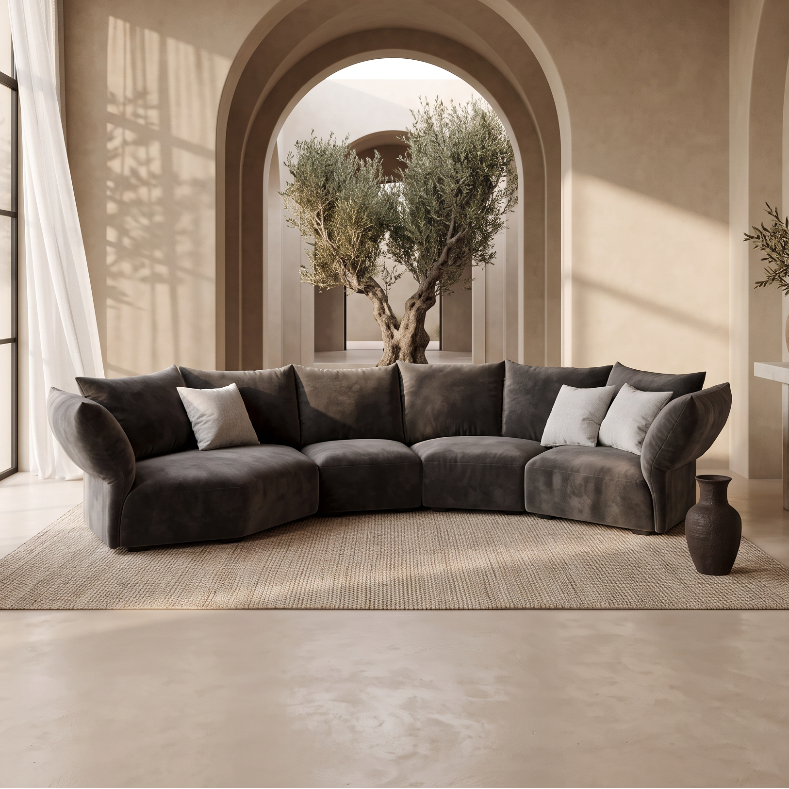 Canapé Boston Gris Taupe homa home