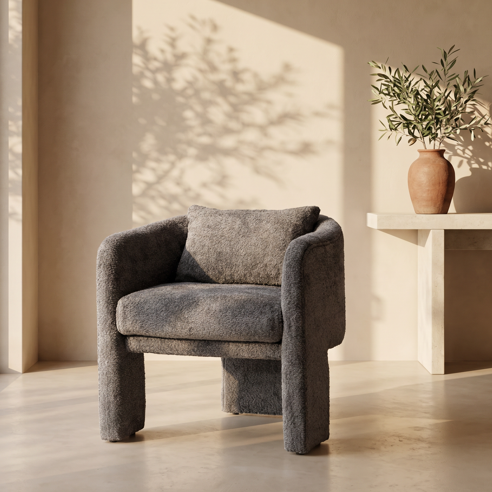 Fauteuil LIAM velours gris homa home