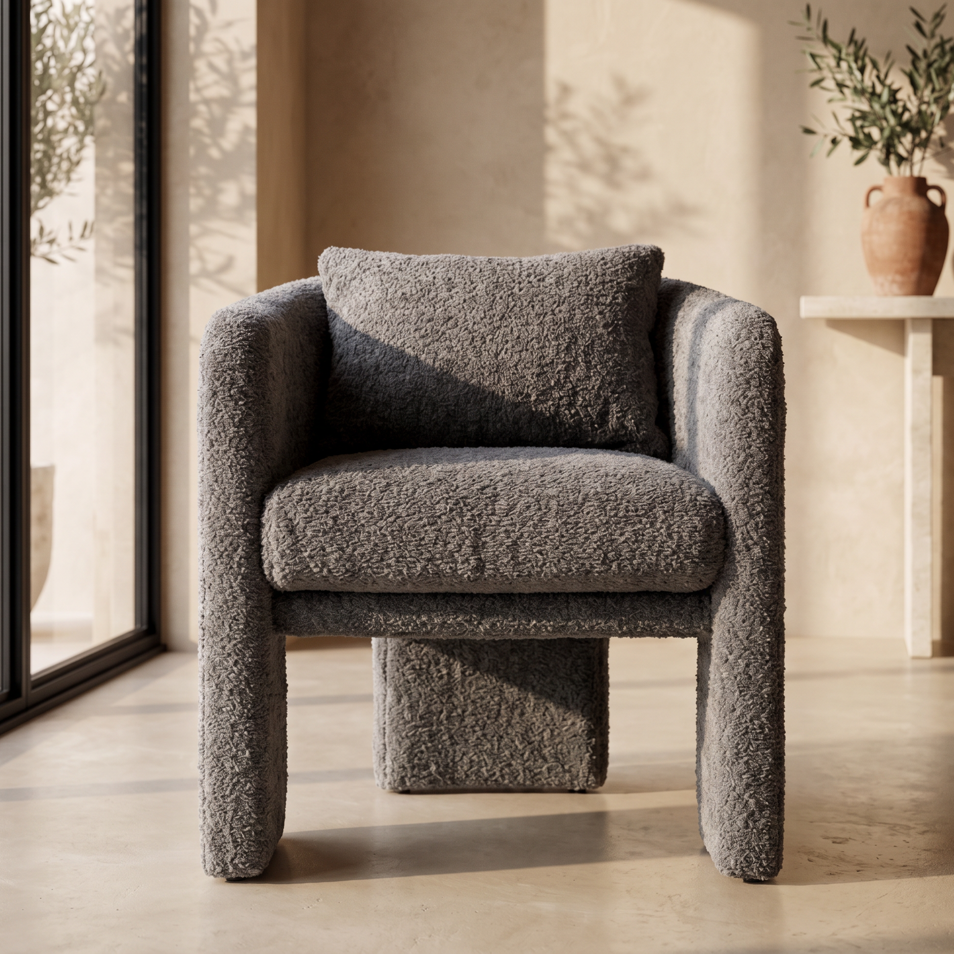 Fauteuil LIAM velours gris homa home
