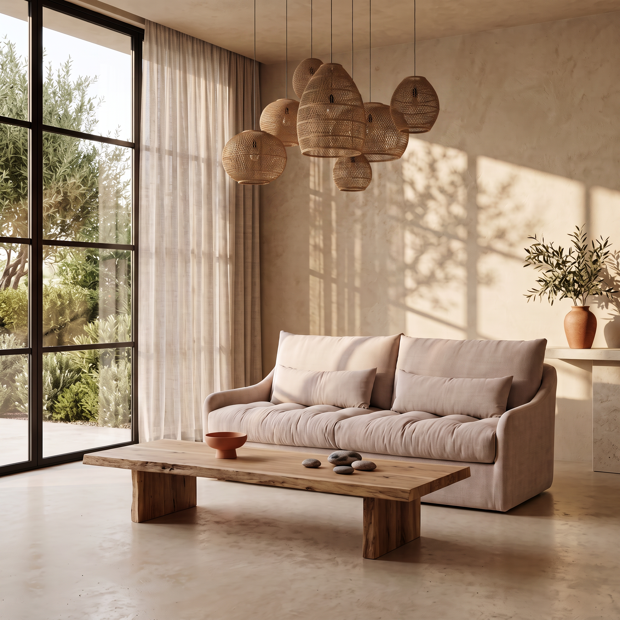 Canapé LAGUNA Beige 3 places homa home