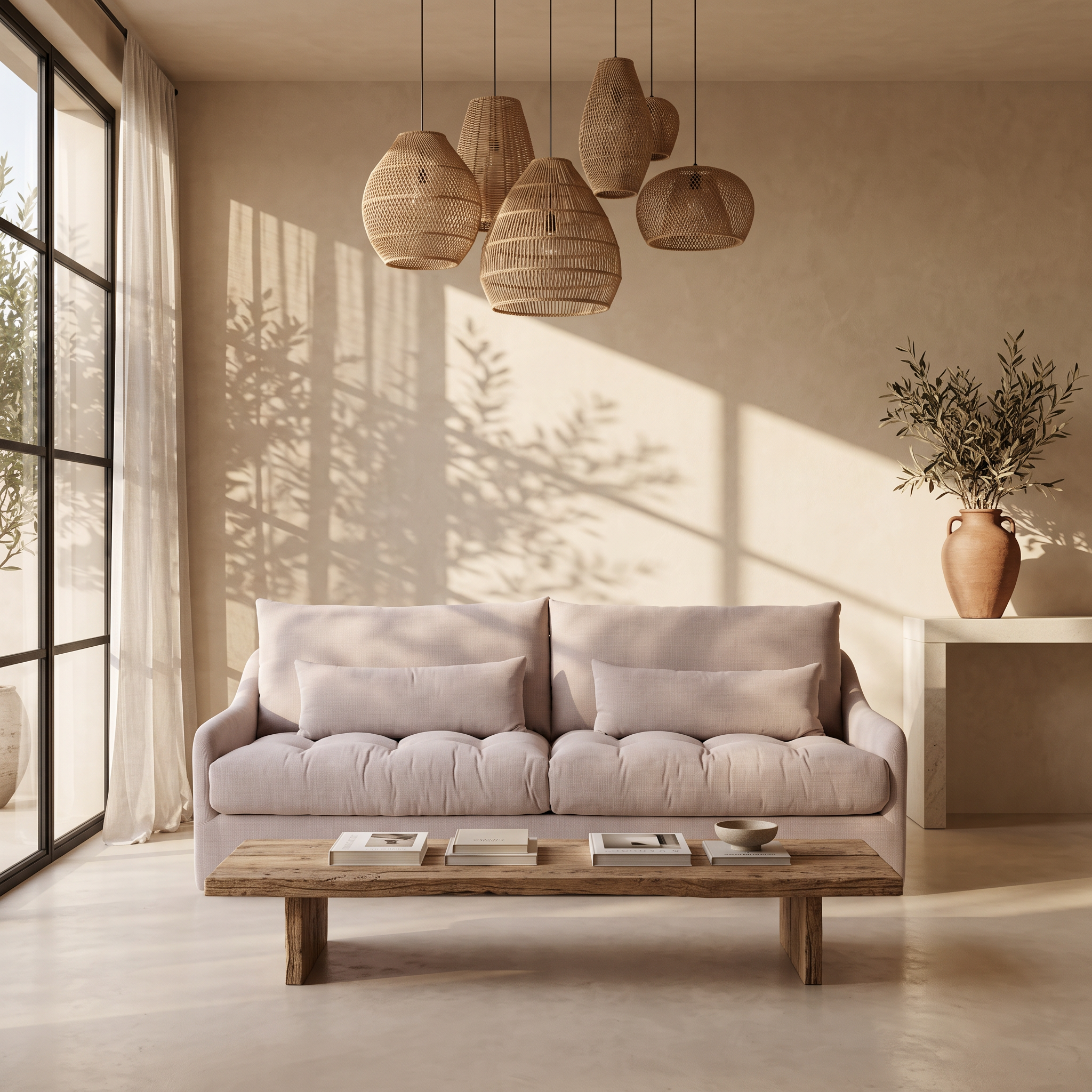 Canapé LAGUNA Beige 3 places homa home