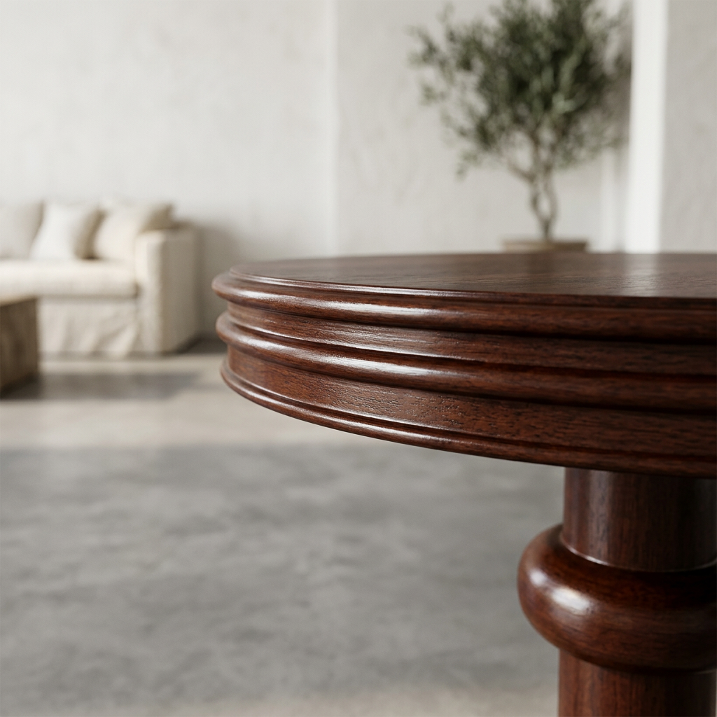 Table ronde Perla Acajou homa home