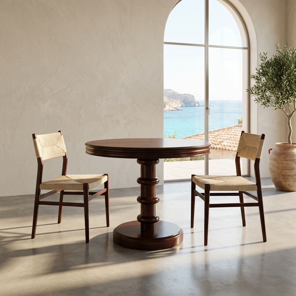 Table ronde Perla Acajou homa home