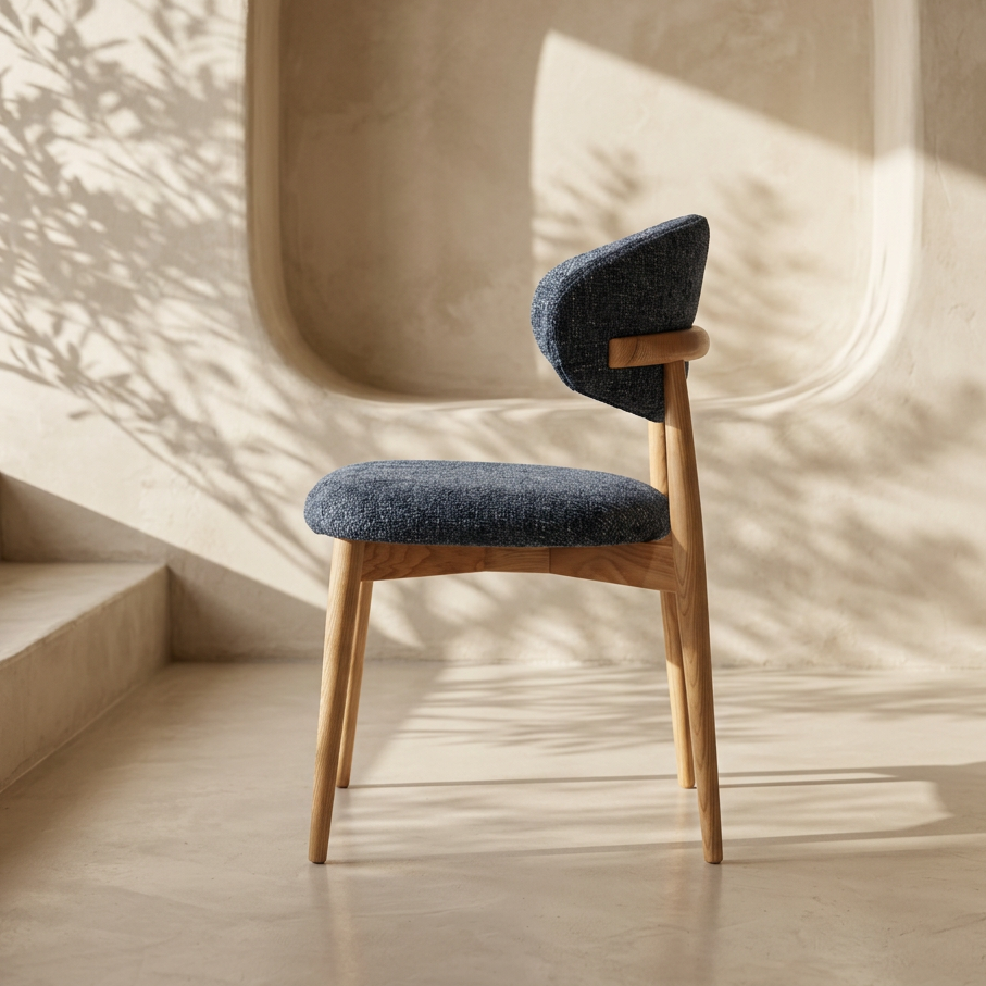 Chaise Jaspe Naturel & Bleu homa home