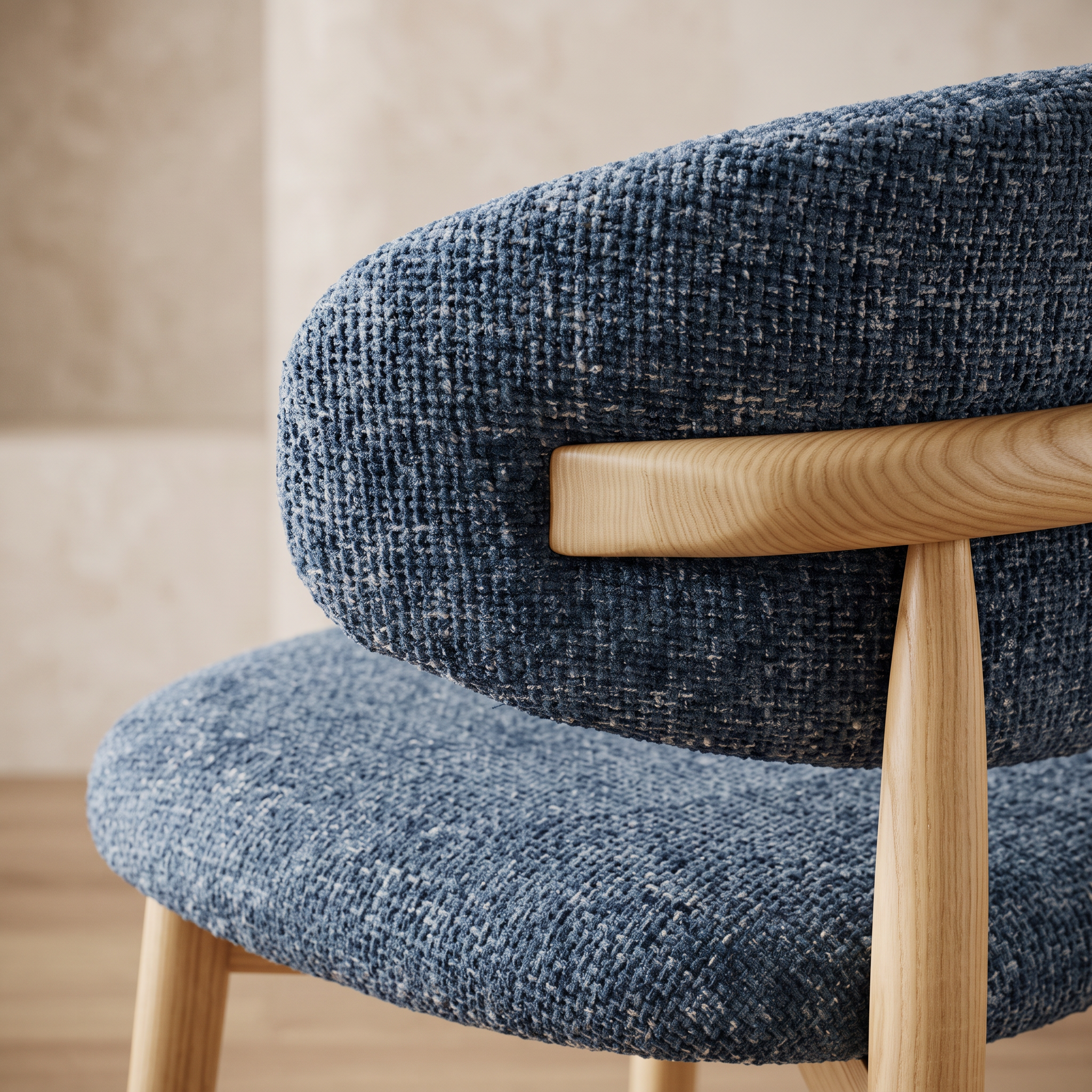 Tabouret Jaspe bleu en bois naturel homa home
