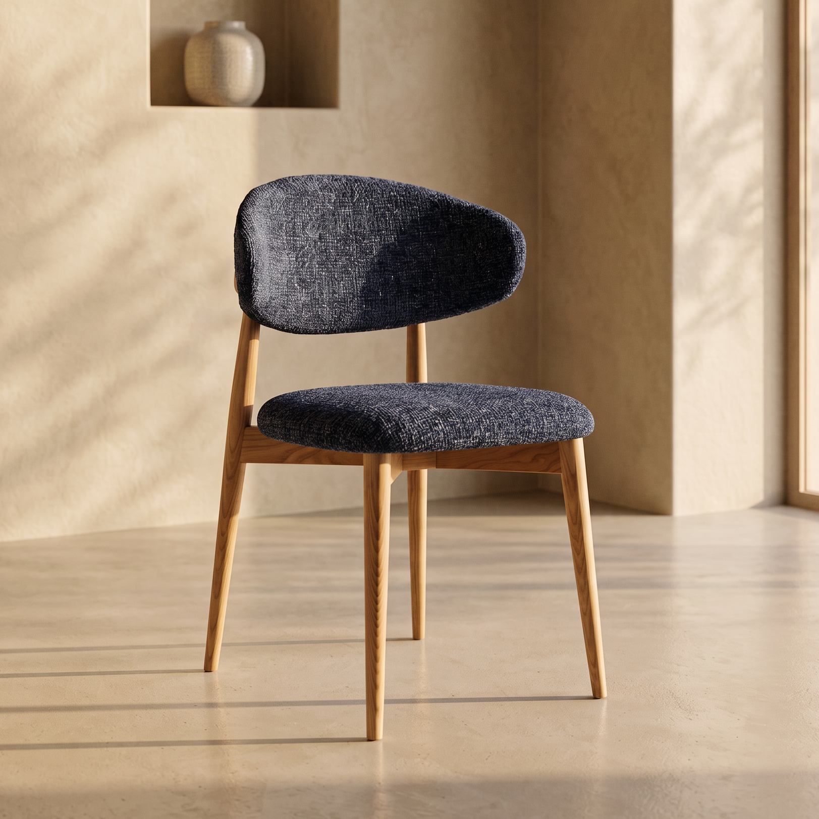 Chaise Jaspe Naturel et Bleu homa home