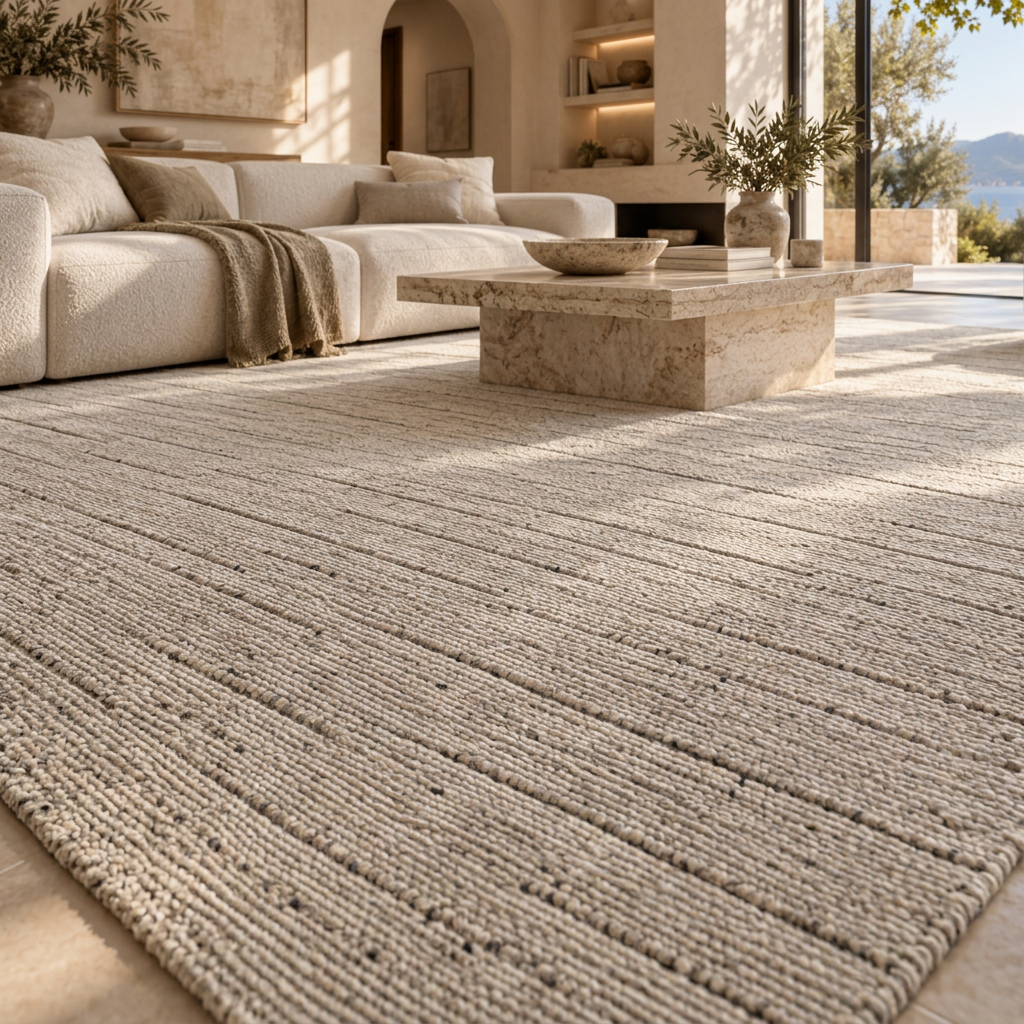 Tapis beige texturé Homa Home
