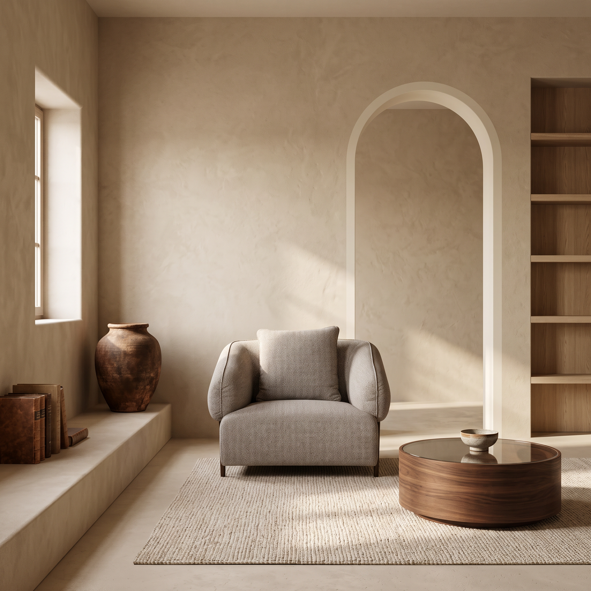 FAUTEUIL MILANO 1 PLACE GREIGE homa home
