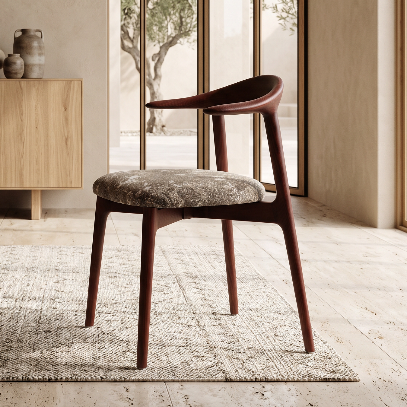 Chaise TORTUGA rouge grenat homa home