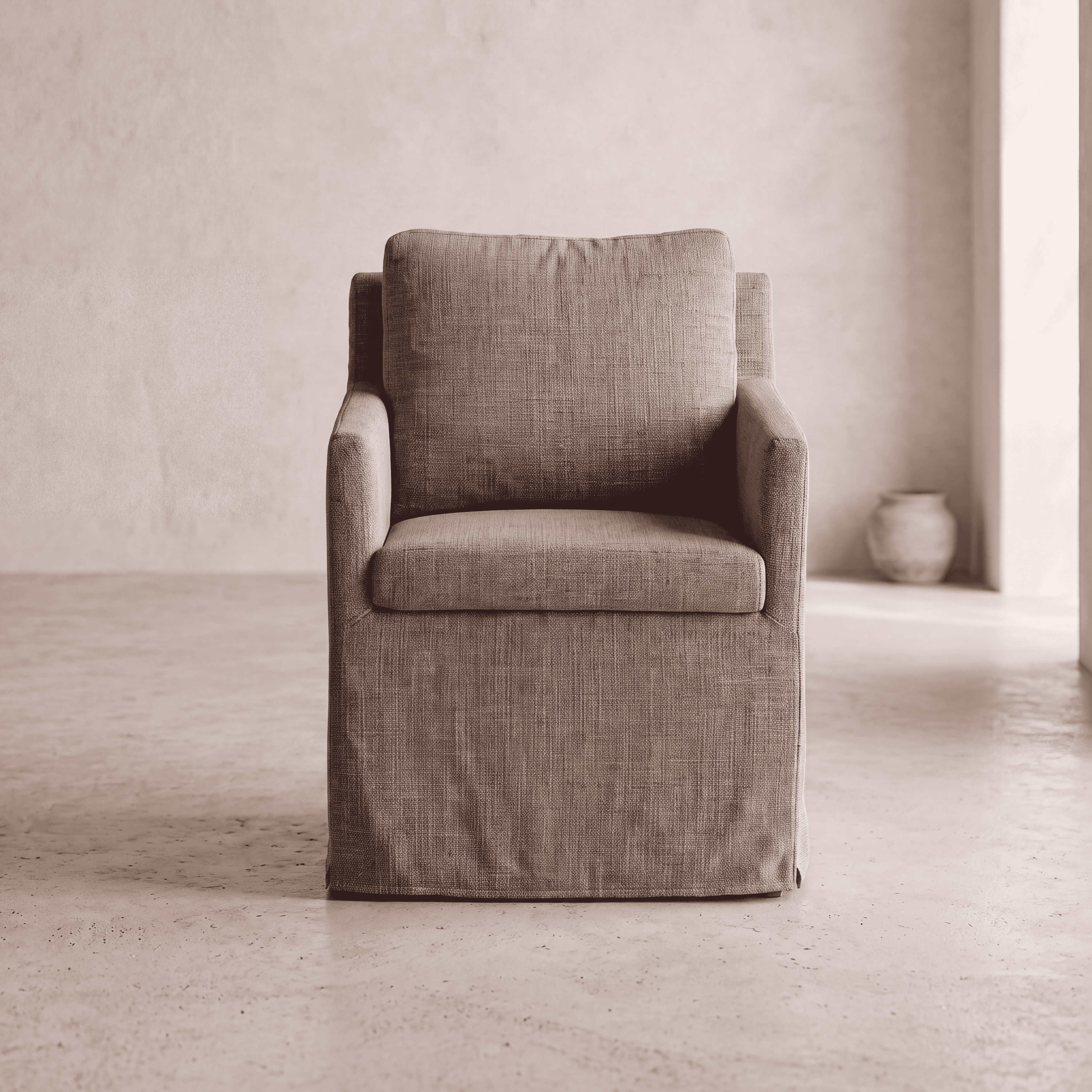 Fauteuil Carmel Lin Marron Homa Home