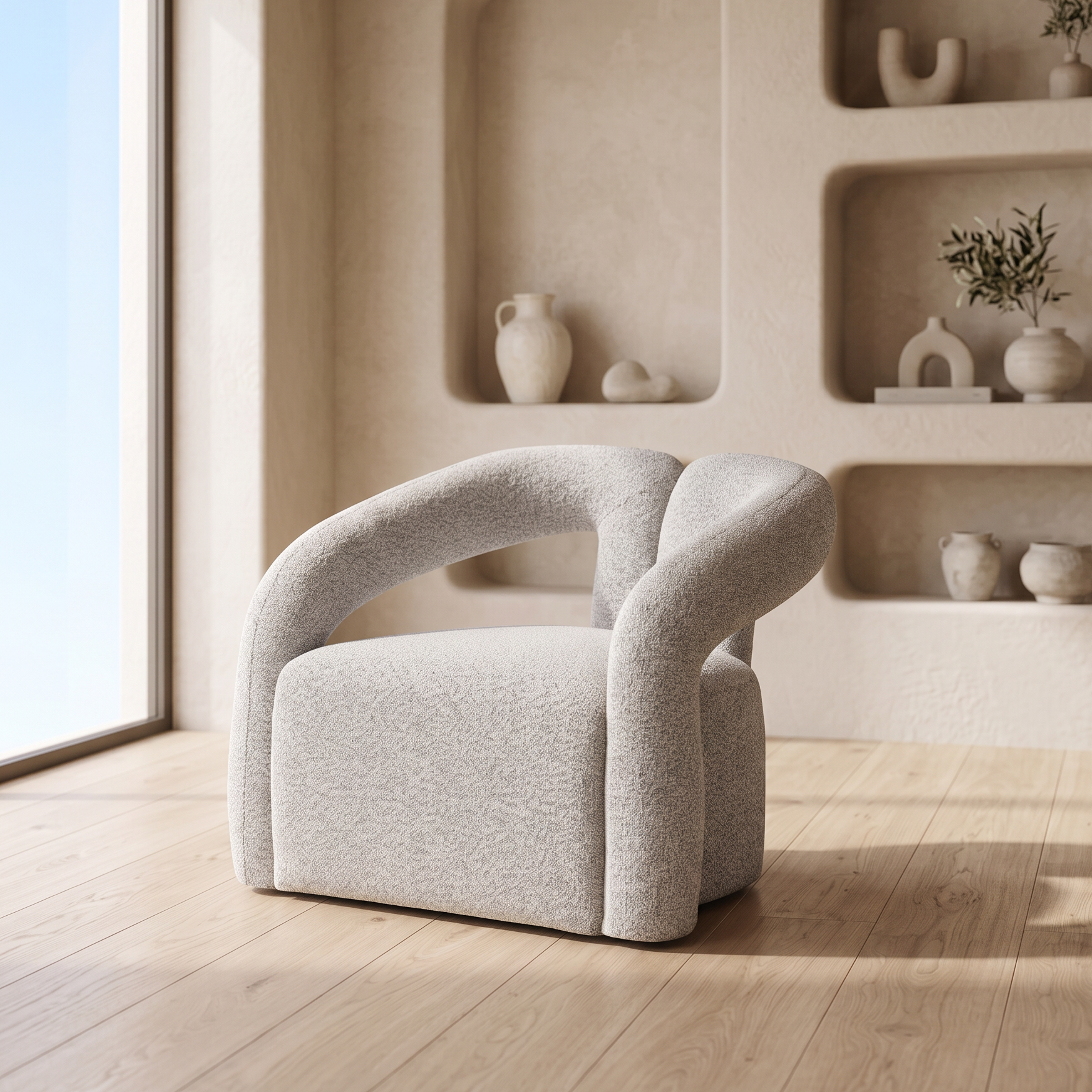 Fauteuil ANA accoudoirs rond homa home