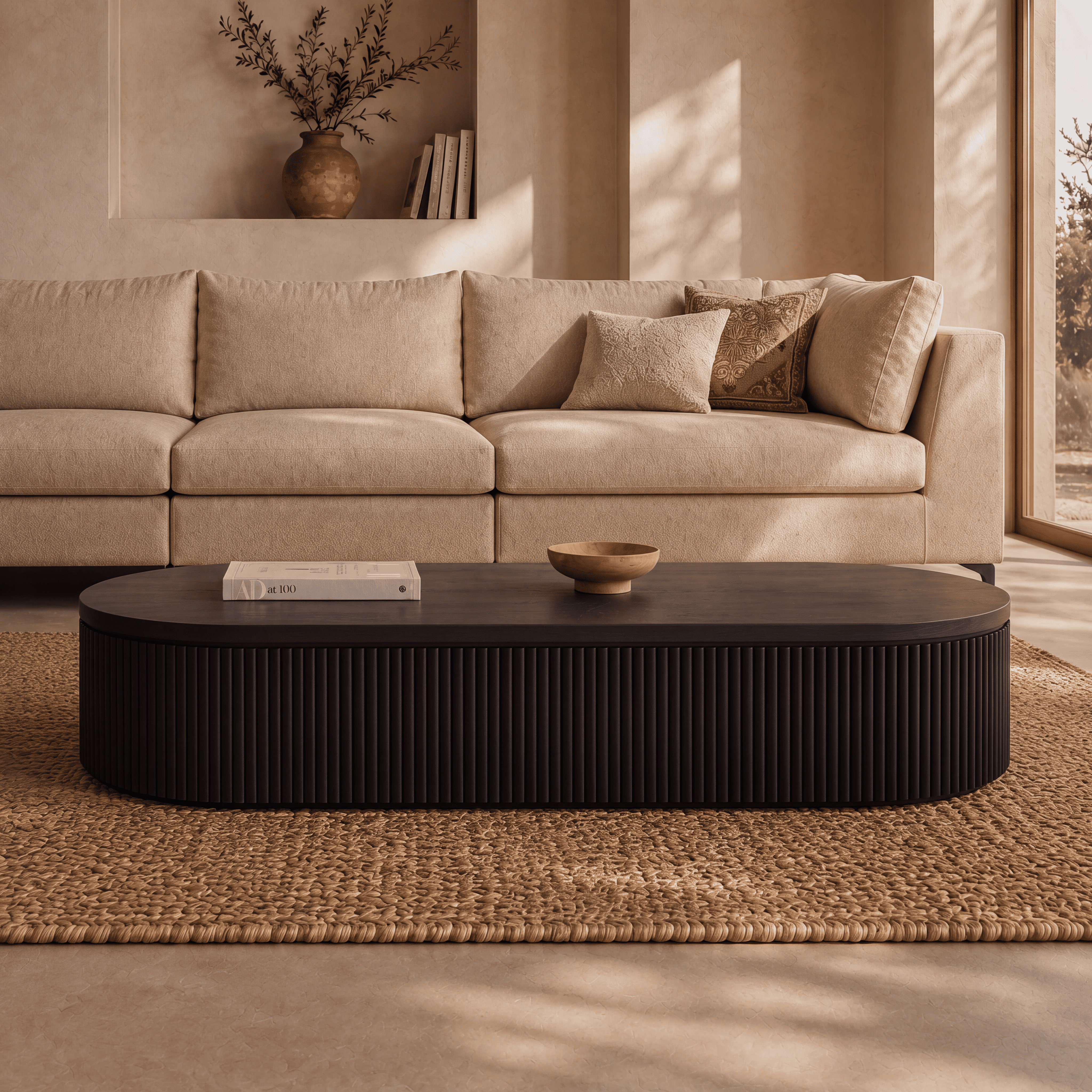 Table basse SYDNEY en orme noir homa home
