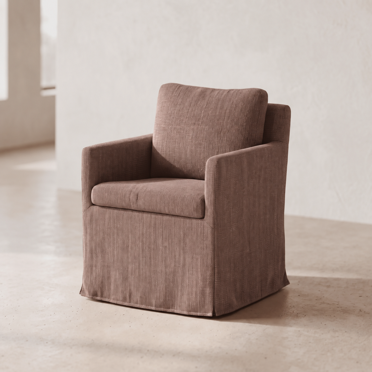 Fauteuil Carmel Lin Chocolat Homa Home
