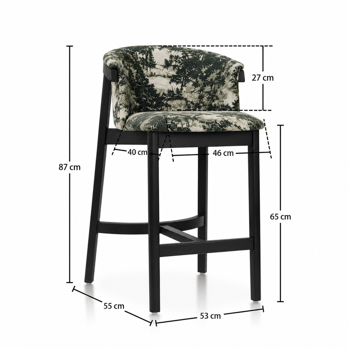 Tabouret TORTUGA Black homa home